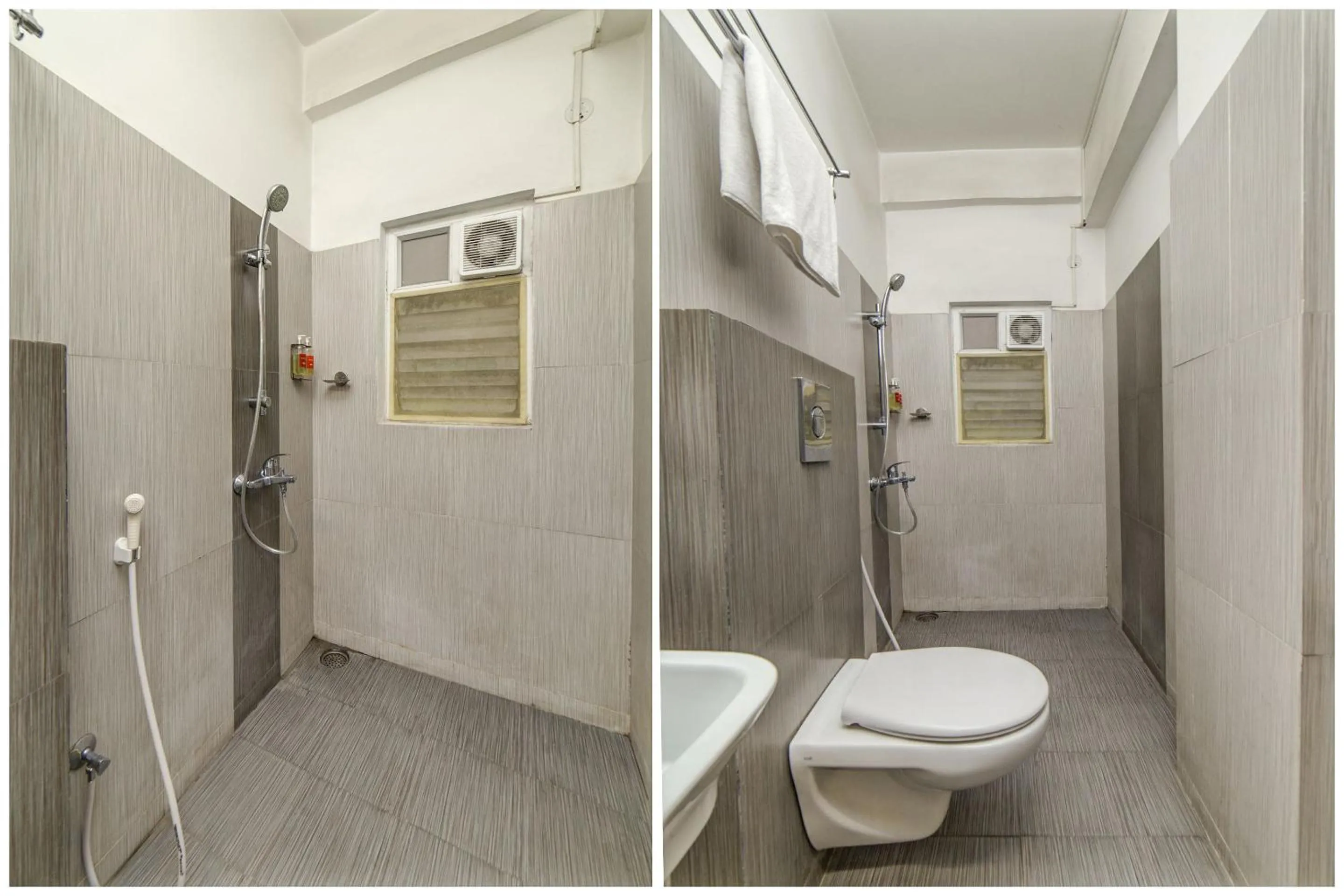 Bathroom in Hotel O JNTU college Near LULU mall, KPHB Colony.