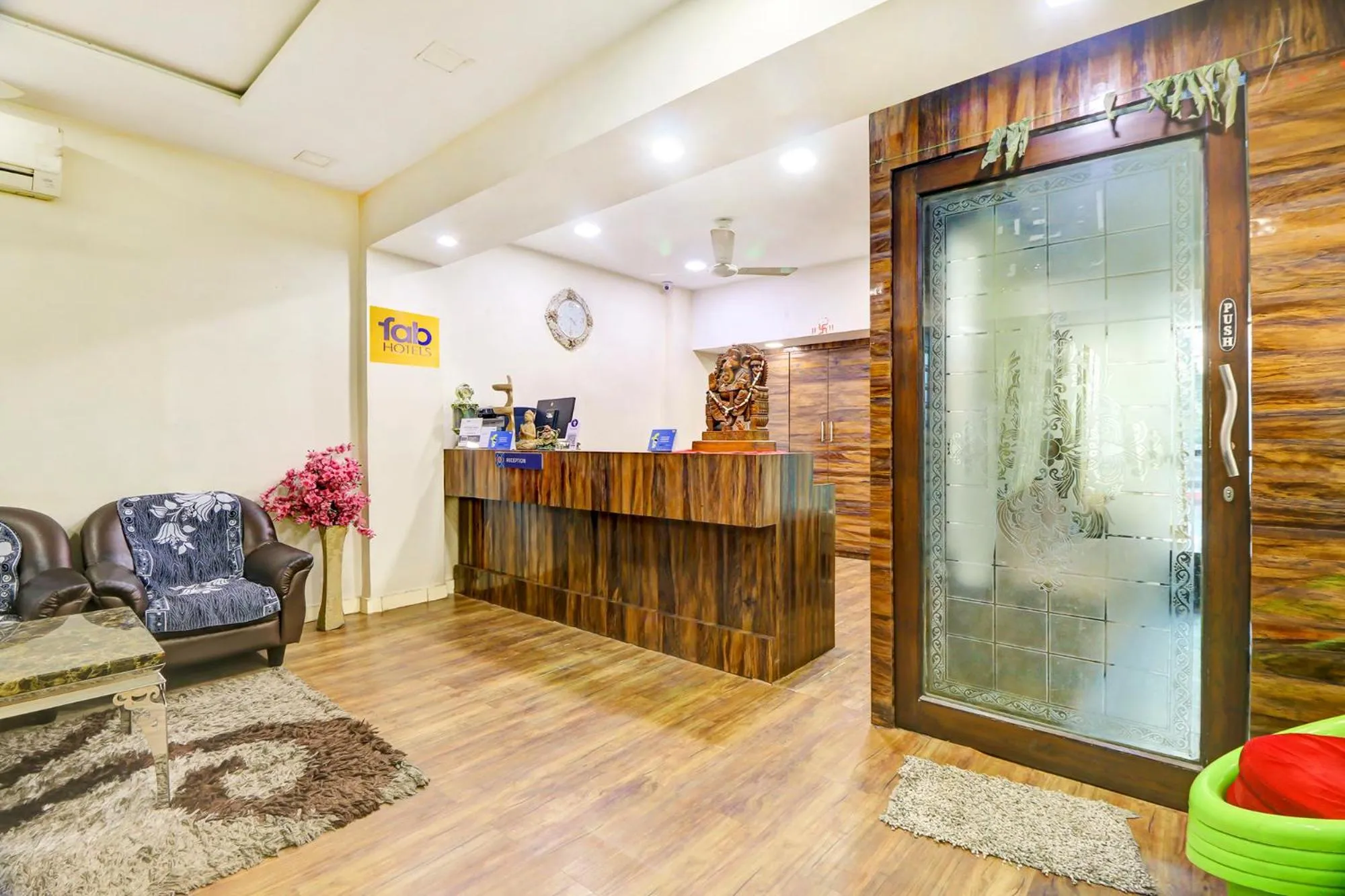 Lobby or reception in FabHotel Anandam