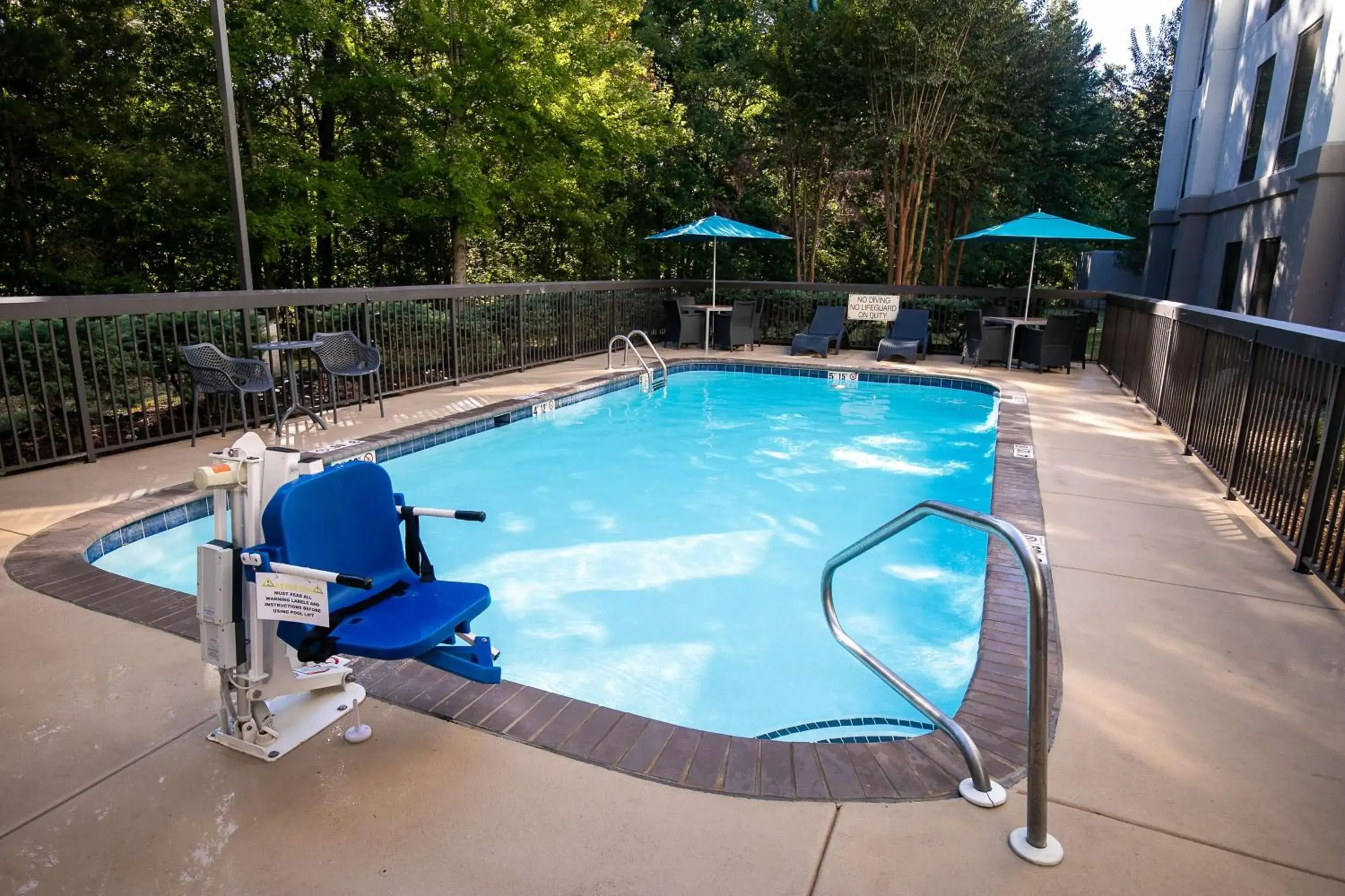 Pool view in Hampton Inn Pickwick Dam-At Shiloh Falls Pool view in Hampton Inn Pickwick Dam-At Shiloh Falls