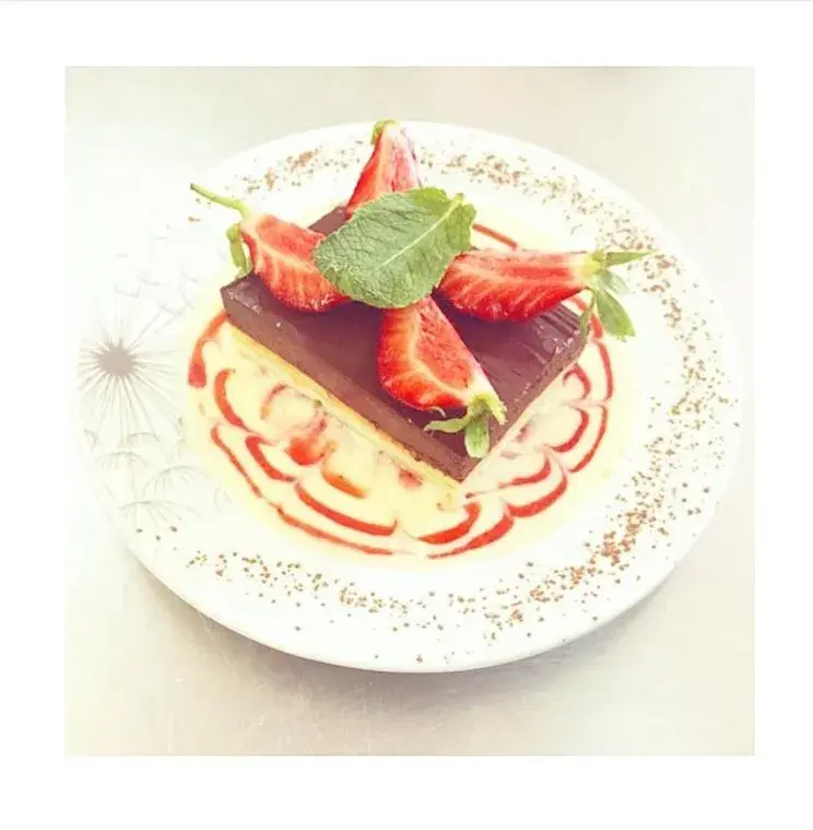 Food close-up in Logis Hotel Restaurant Le Vedaquais Food close-up in Logis Hotel Restaurant Le Vedaquais