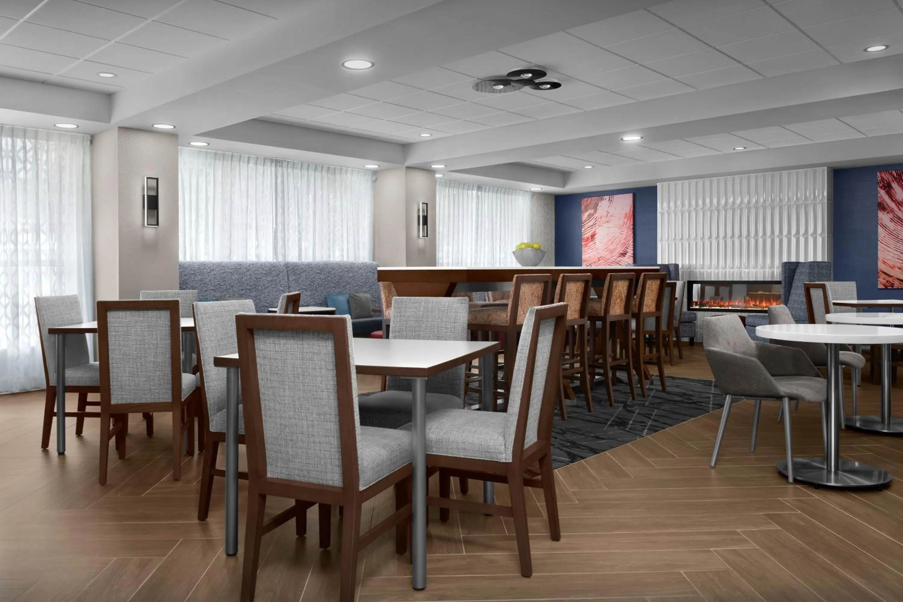 Dining area in Hampton Inn Ithaca