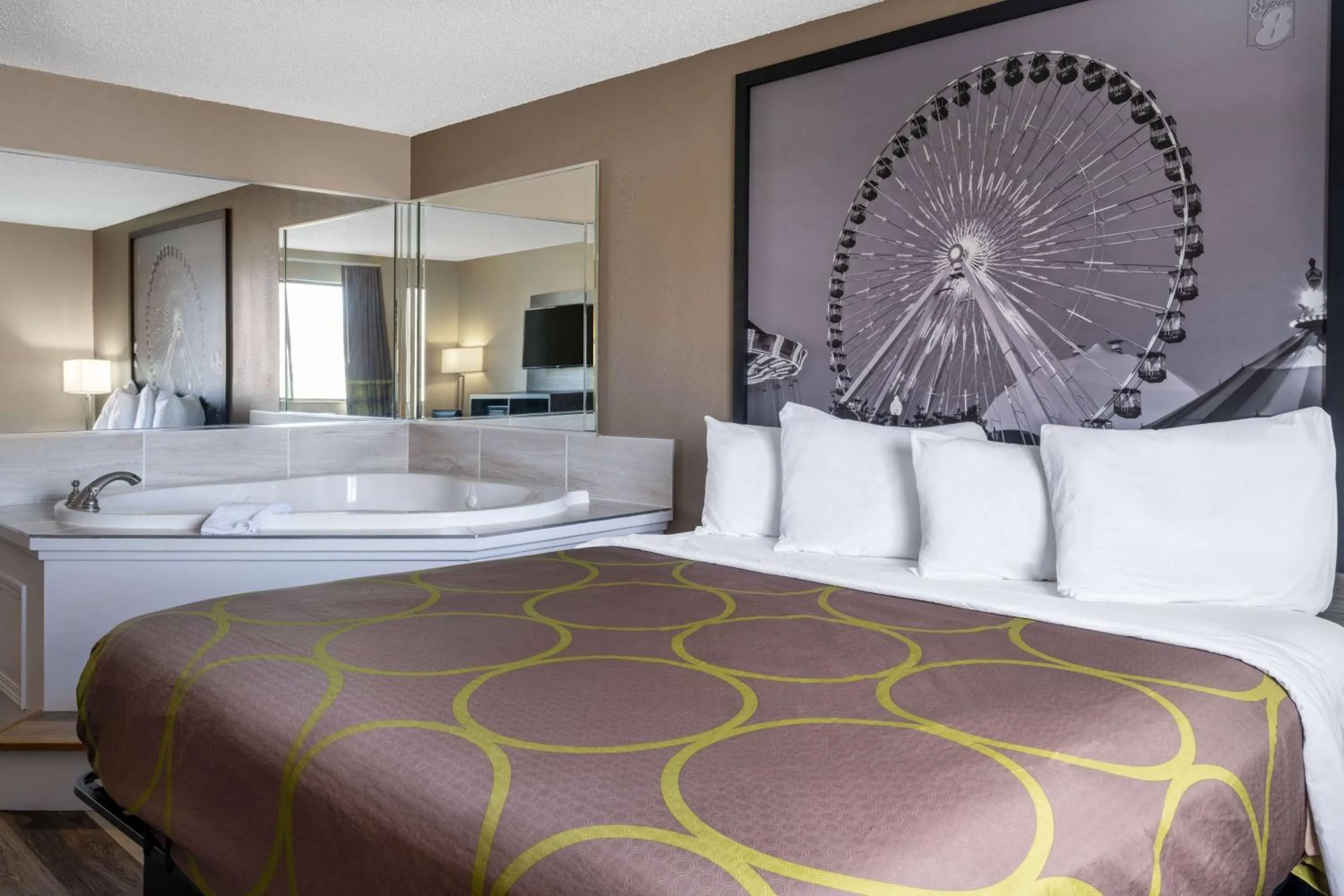 Bed in Super 8 by Wyndham Merrillville