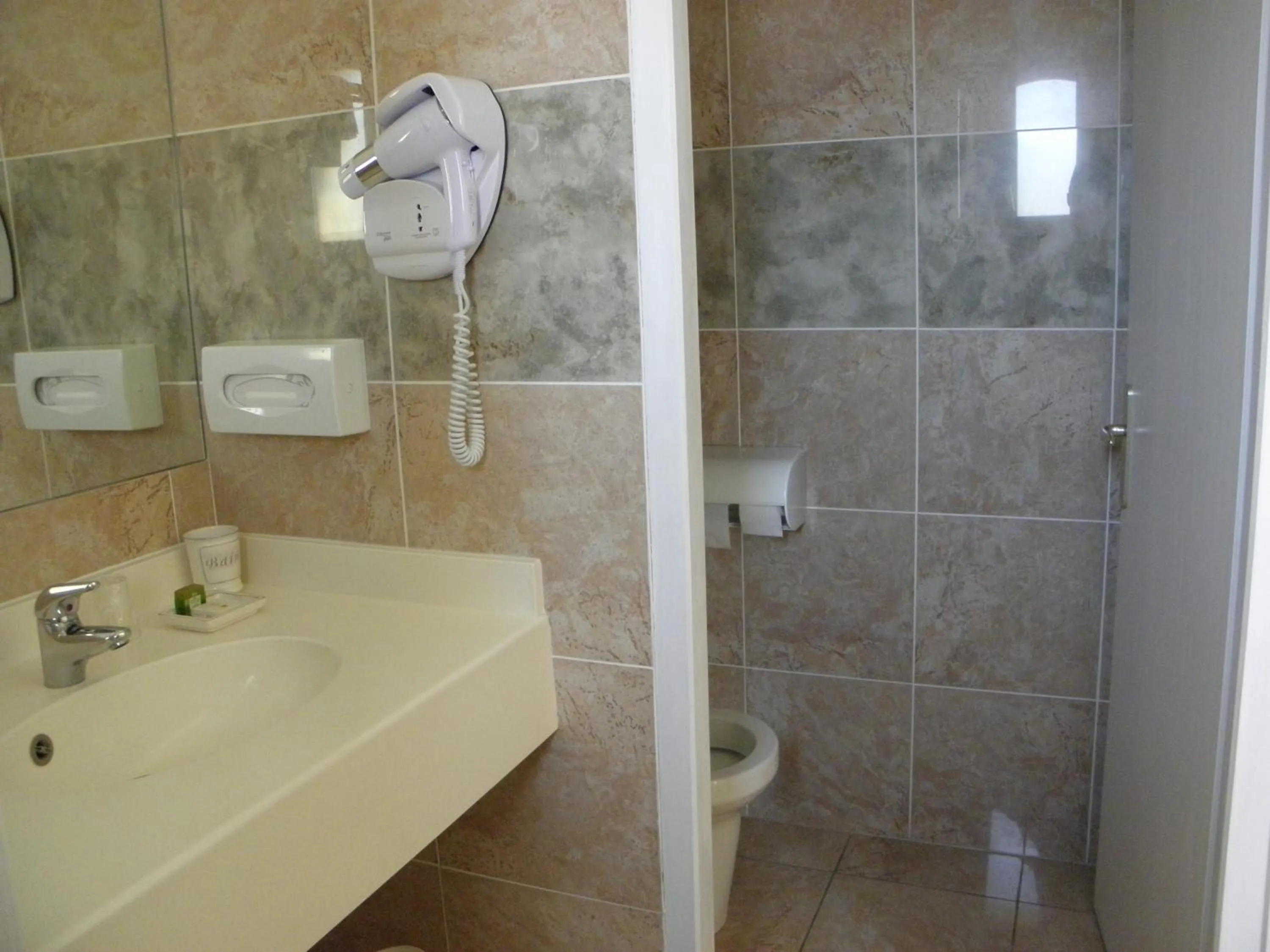 Toilet in Hôtel et Restaurant Logis Le Mas de Mon Père