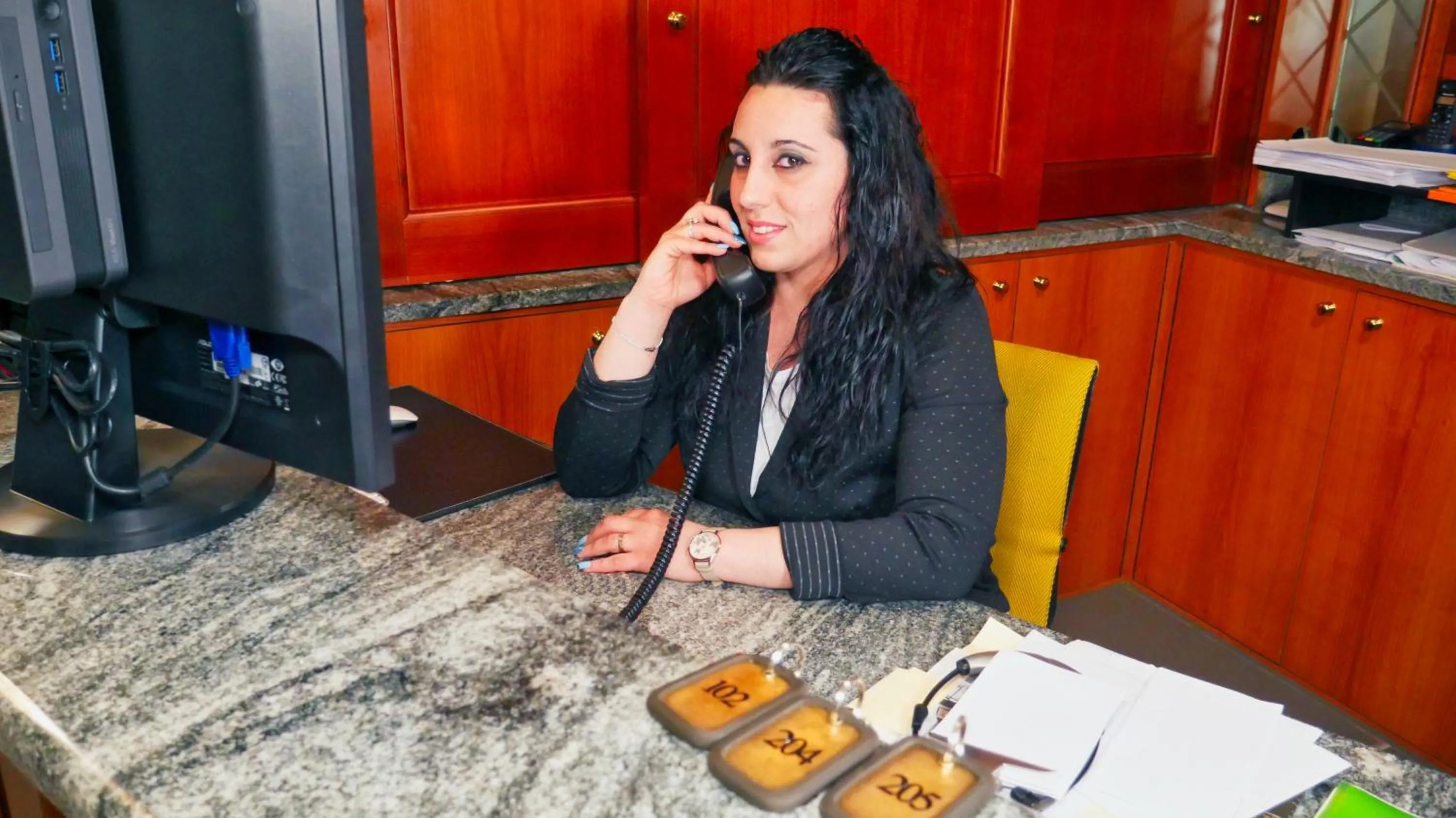 Lobby or reception in hotel Vajont