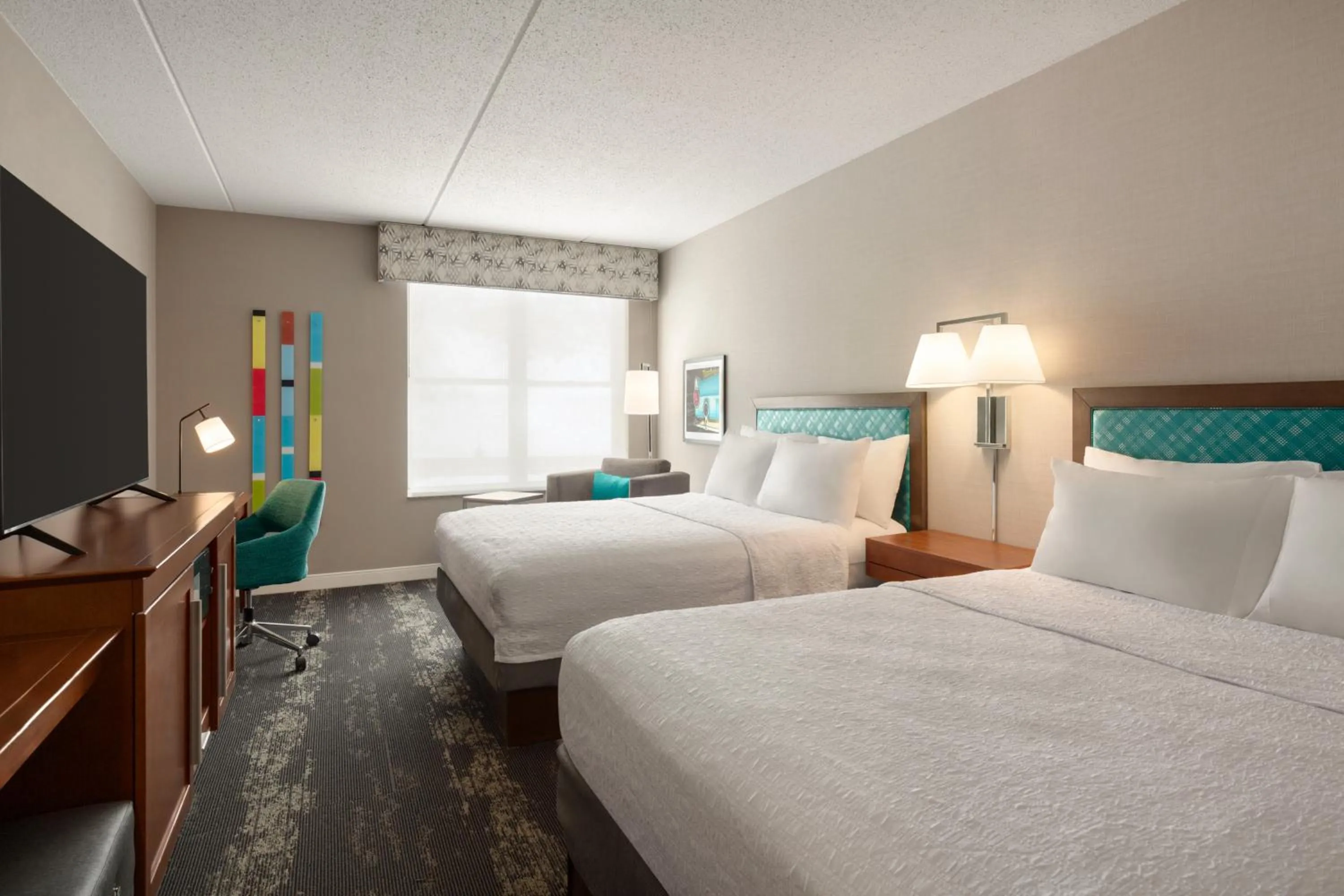 Bedroom, Bed in Hampton Inn at Tin Lizzie Gaming Resort