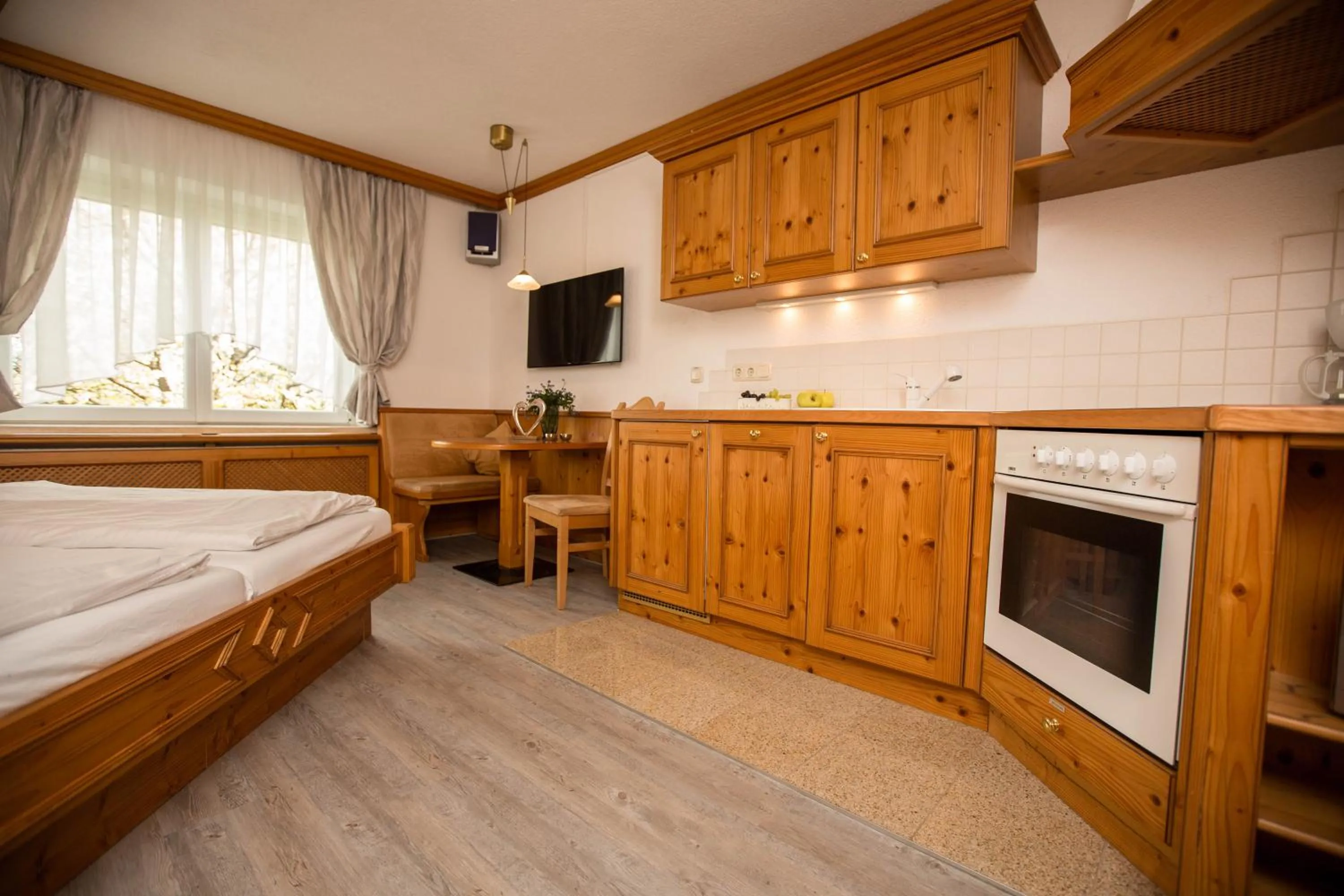 kitchen, Bed in Pension Knoll