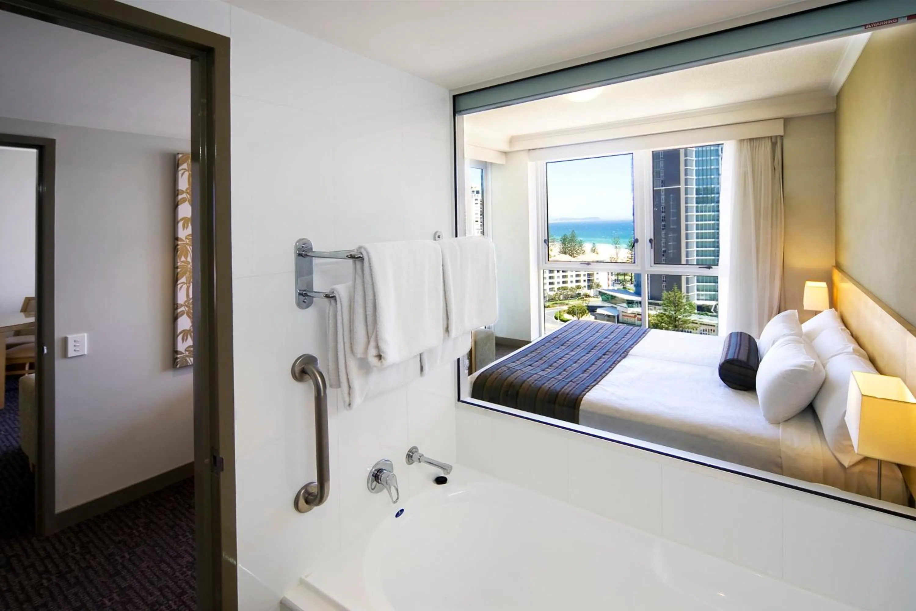 Bathroom, Bed in Mantra Twin Towns