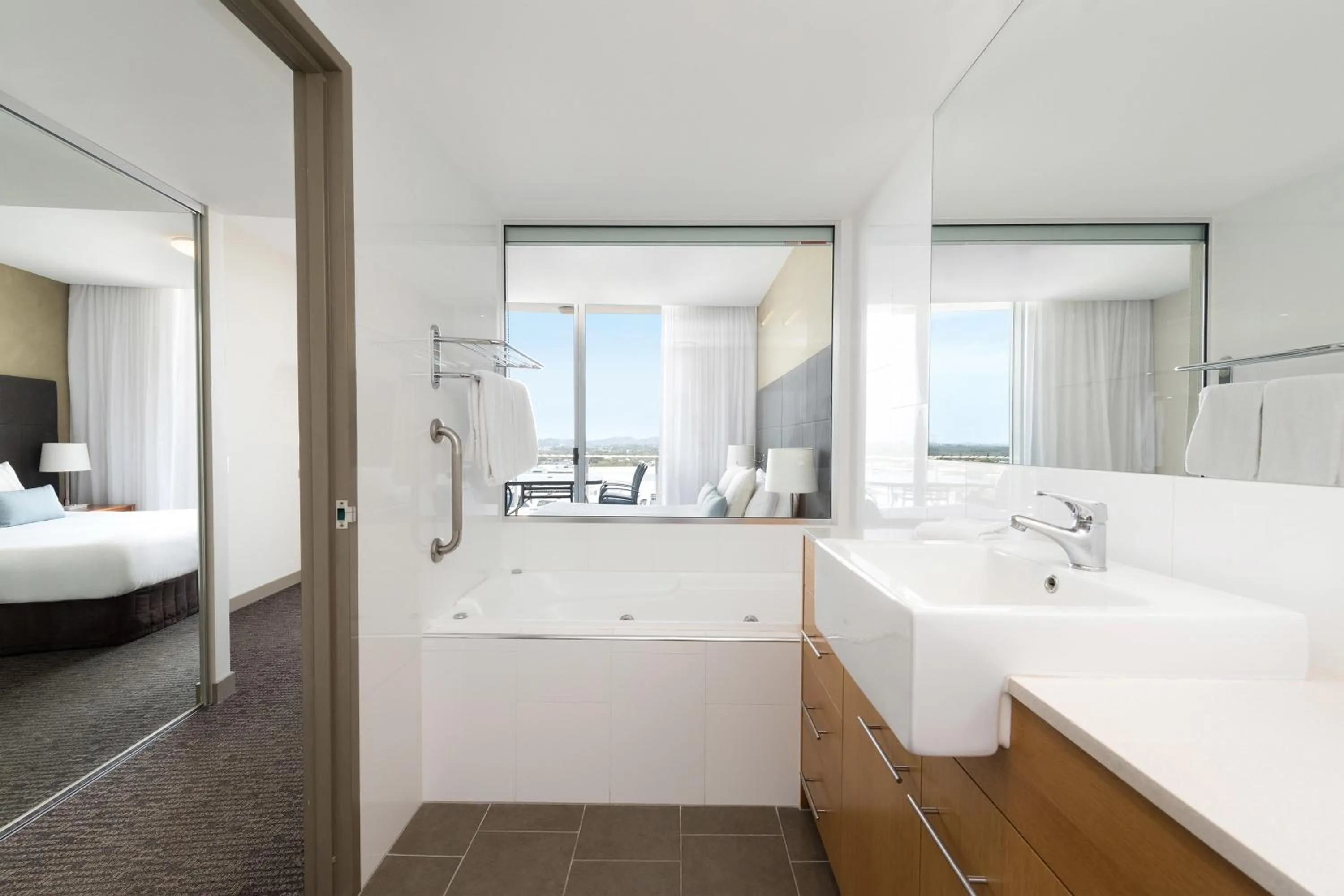 Bathroom, Bed in Mantra Twin Towns