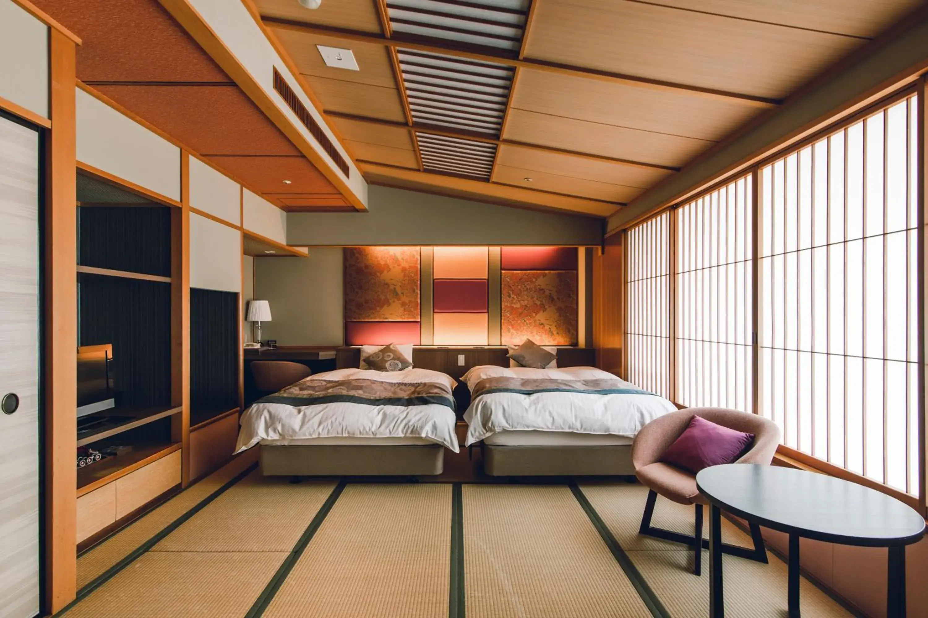 Bed in Tamatsukuri Grand Hotel Choseikaku Bed in Tamatsukuri Grand Hotel Choseikaku