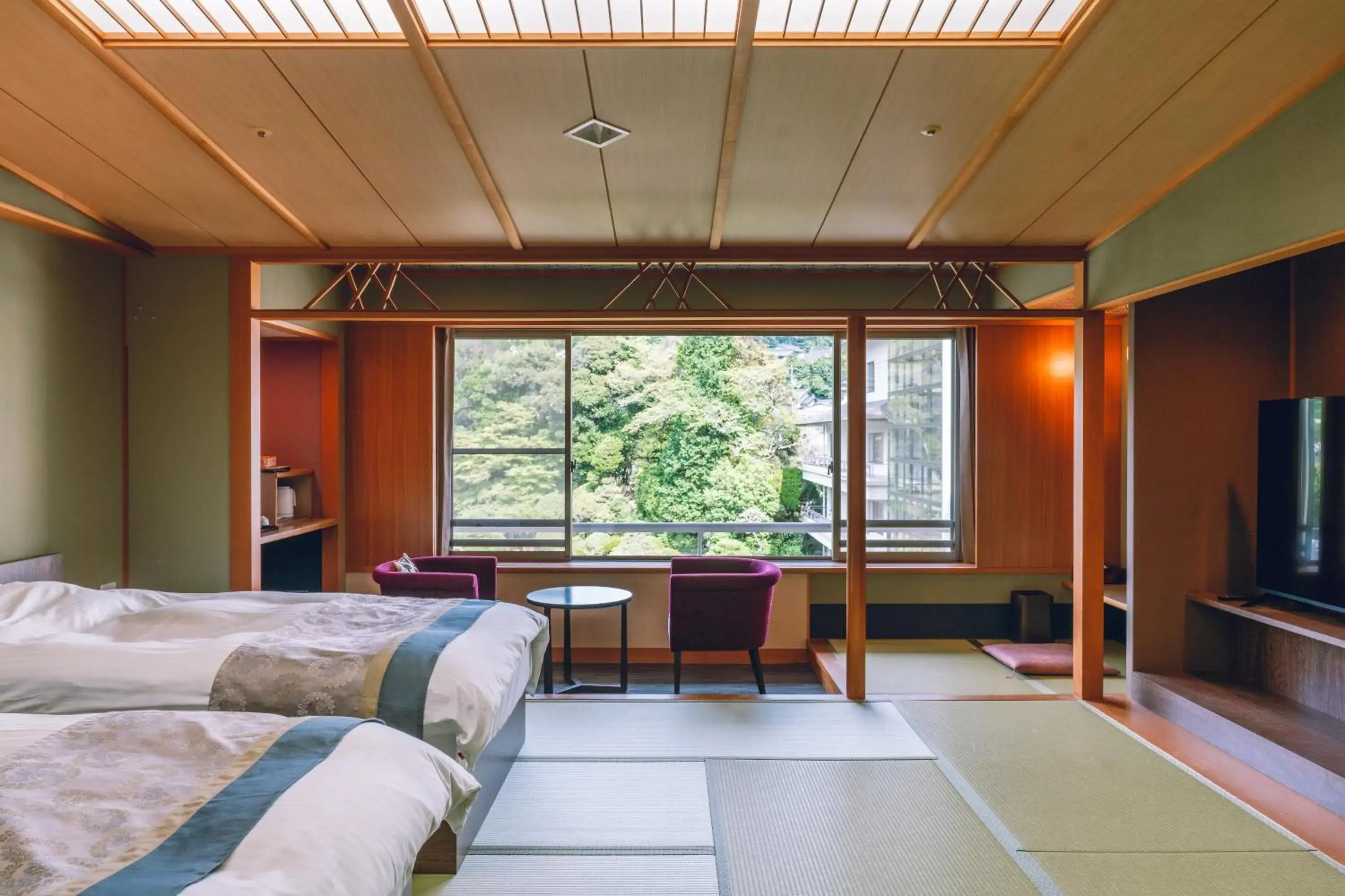 Superior Twin Room with Garden View in Tamatsukuri Grand Hotel Choseikaku Superior Twin Room with Garden View in Tamatsukuri Grand Hotel Choseikaku