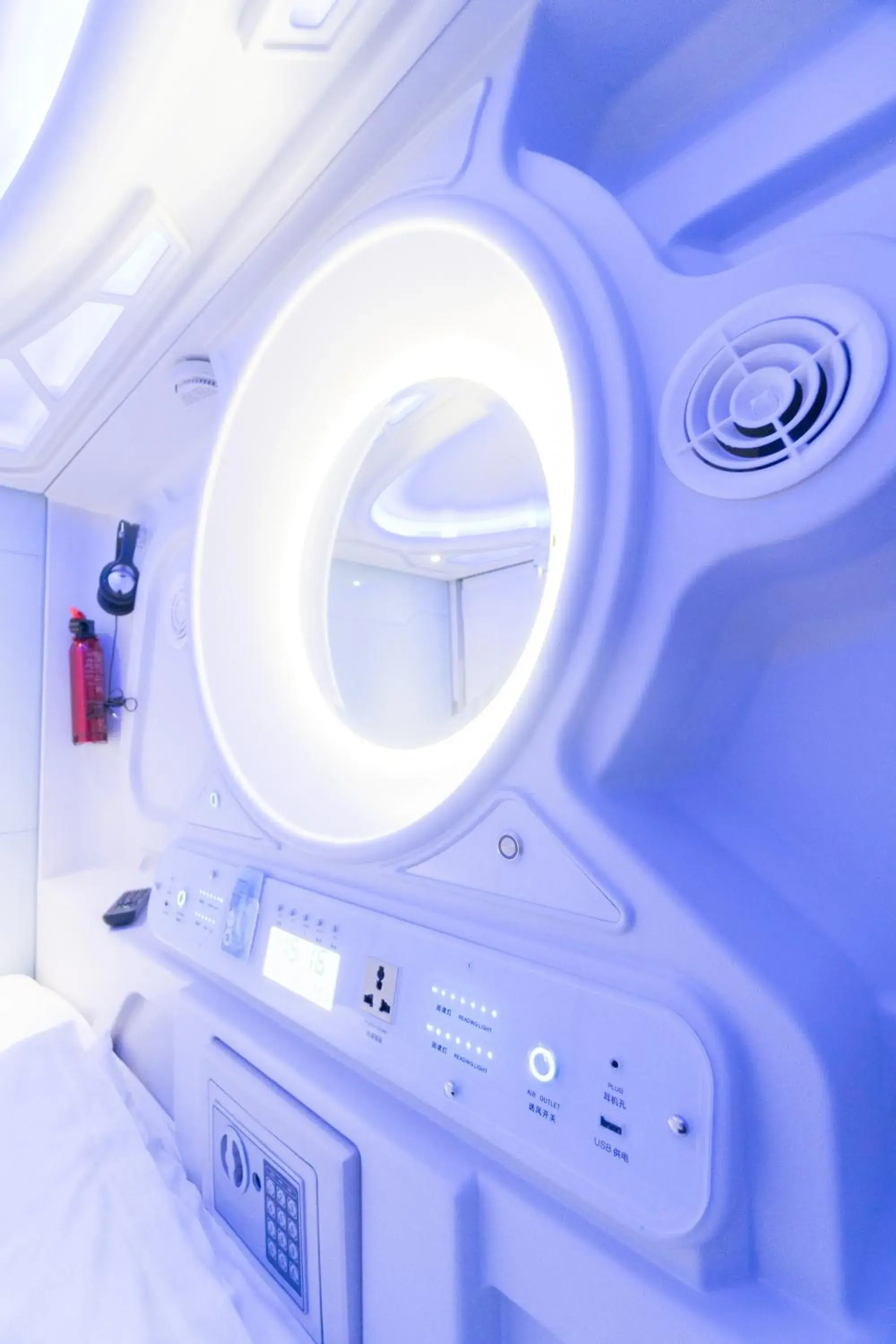 Photo of the whole room, Bathroom in Seaview Capsule Hotel