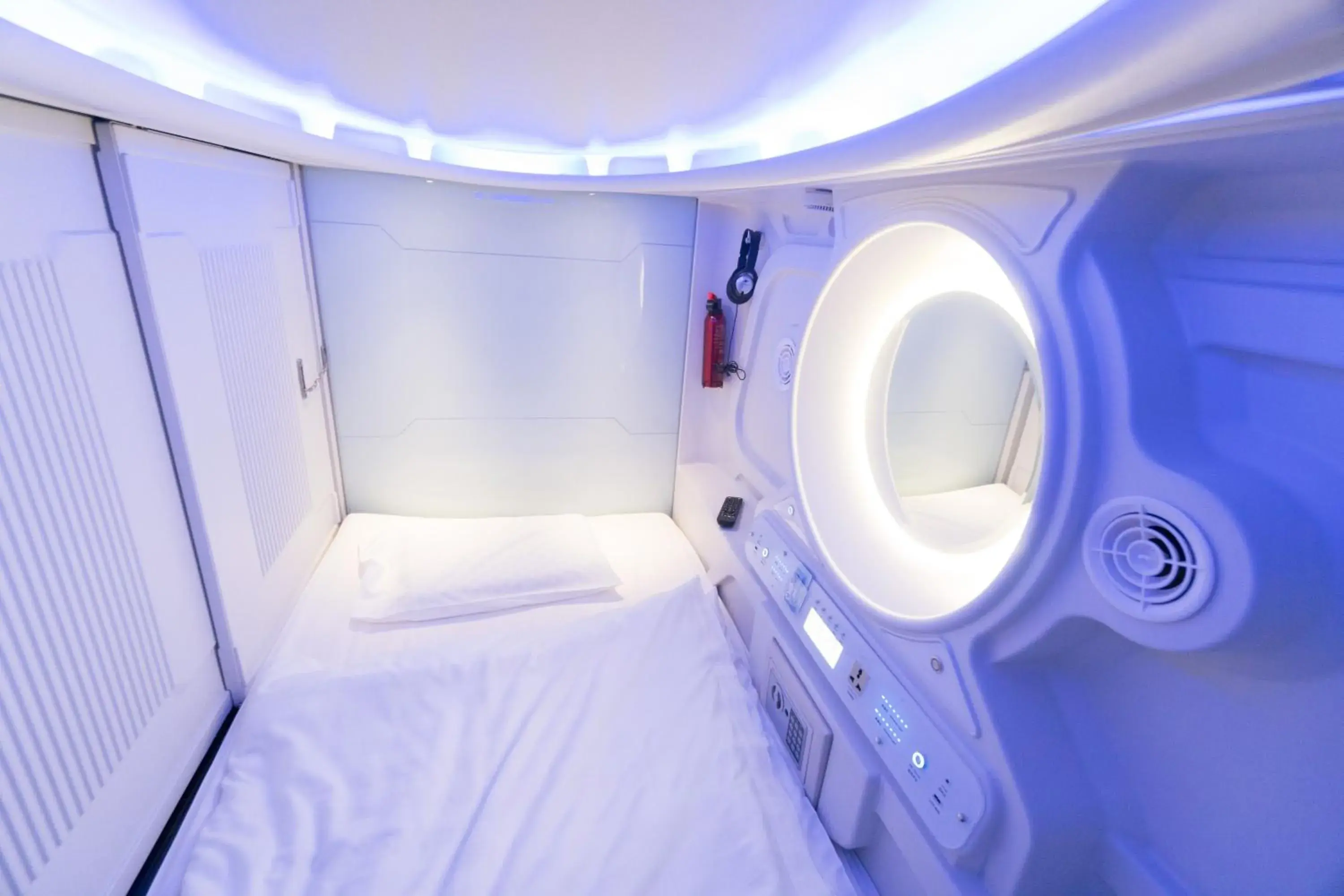 Photo of the whole room, Bathroom in Seaview Capsule Hotel