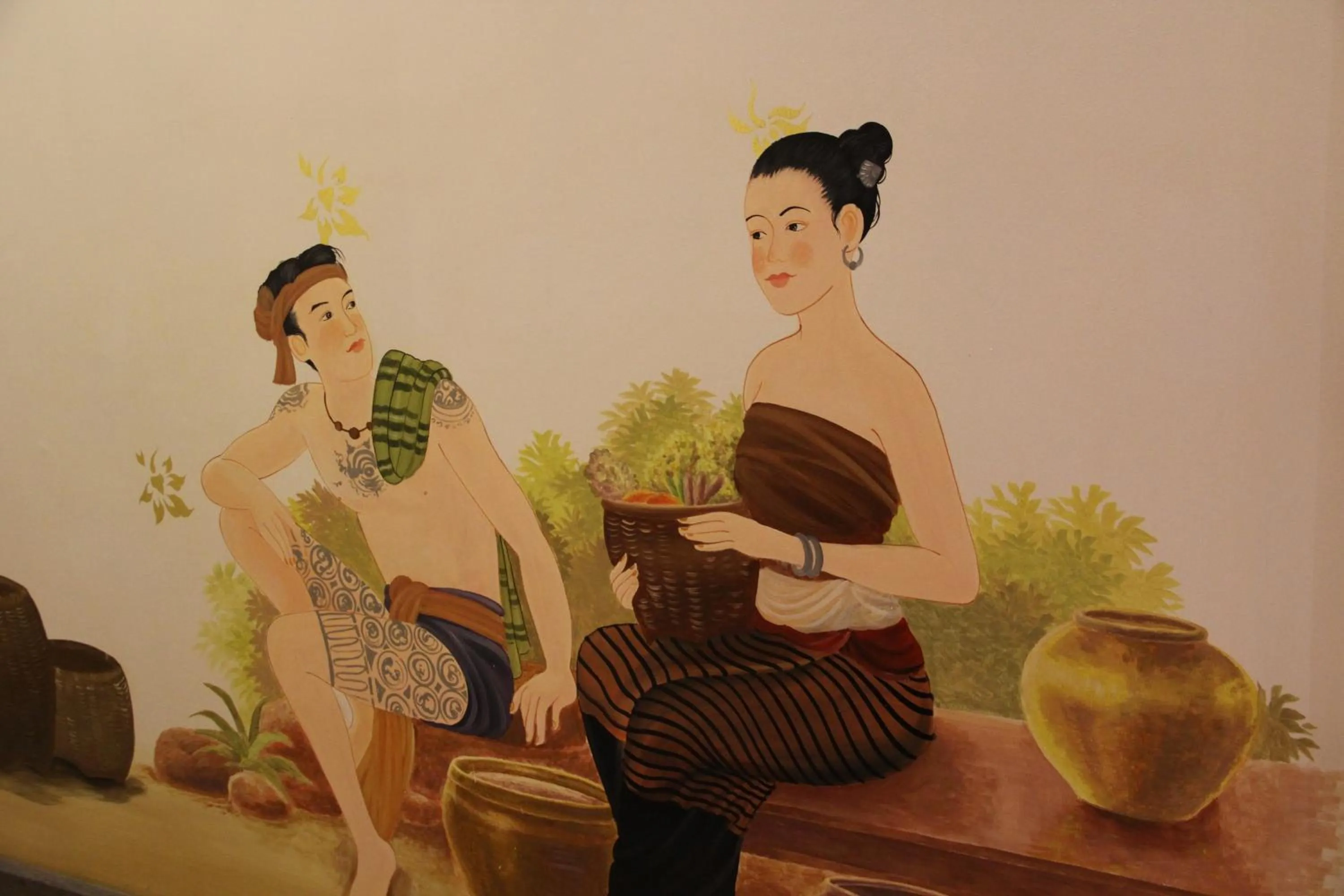 Decorative detail in Mariya Lady Hostel Suvarnabhumi Airport