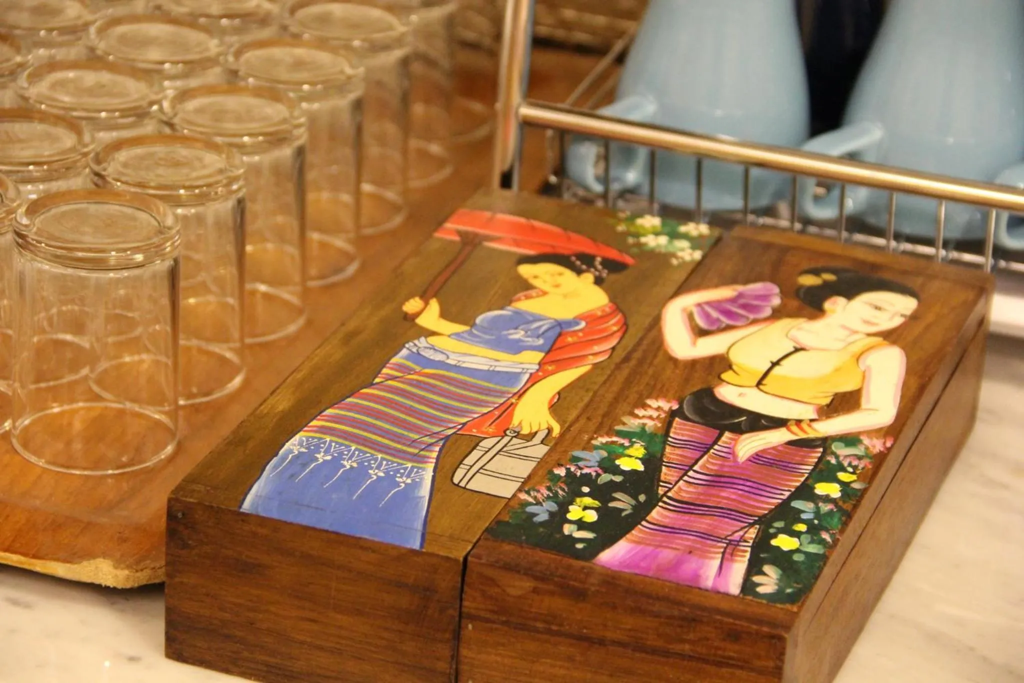 Decorative detail in Mariya Lady Hostel Suvarnabhumi Airport