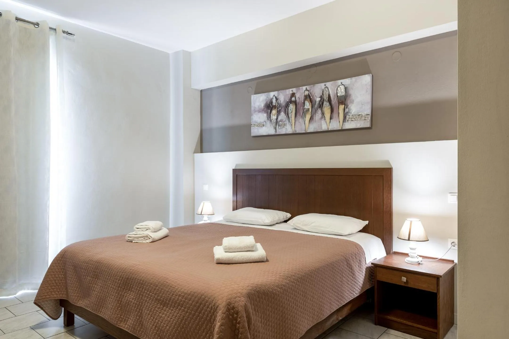 Bed in Mirtilos Studios & Apartments