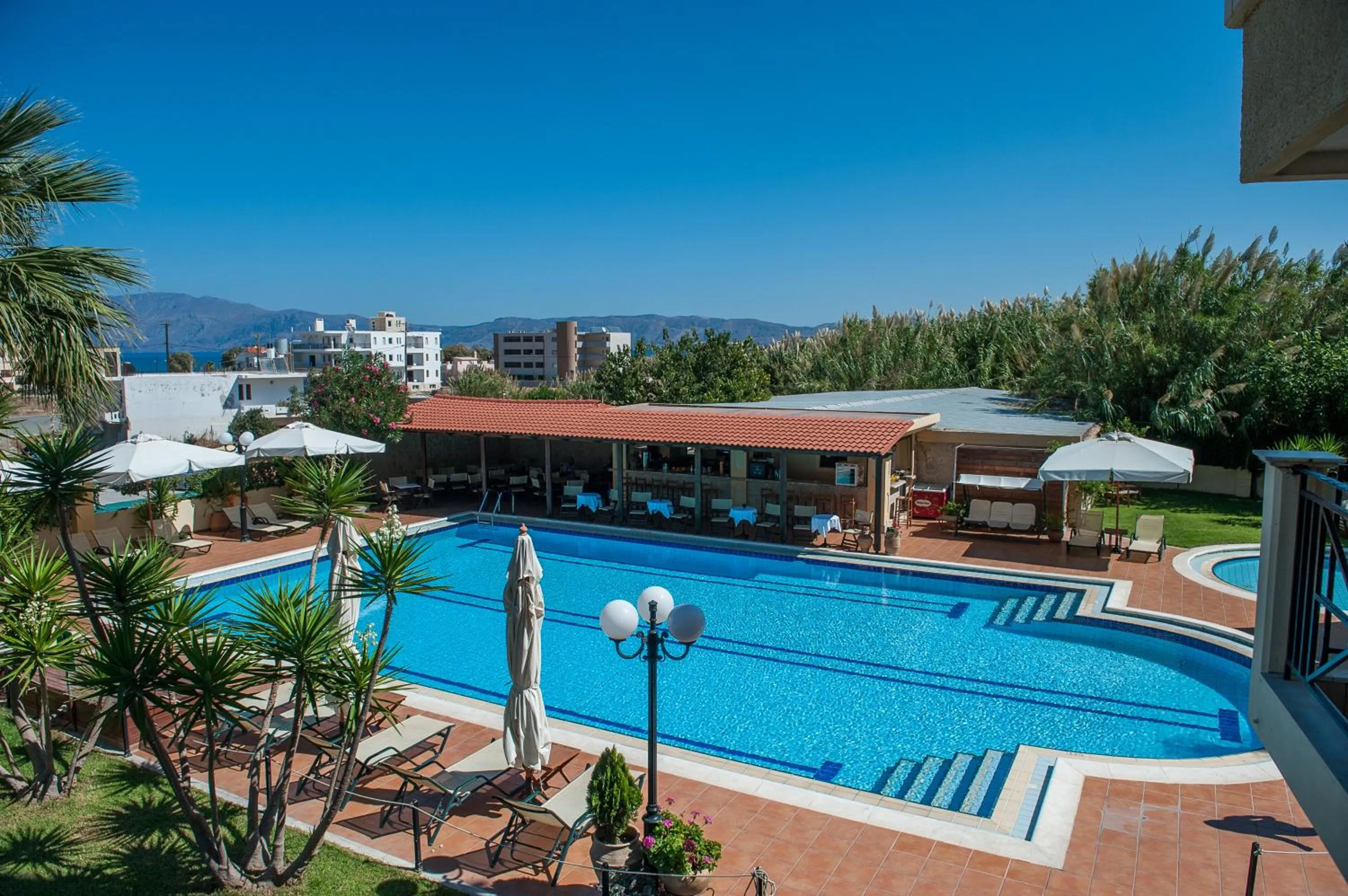 Swimming pool in Mirtilos Studios & Apartments