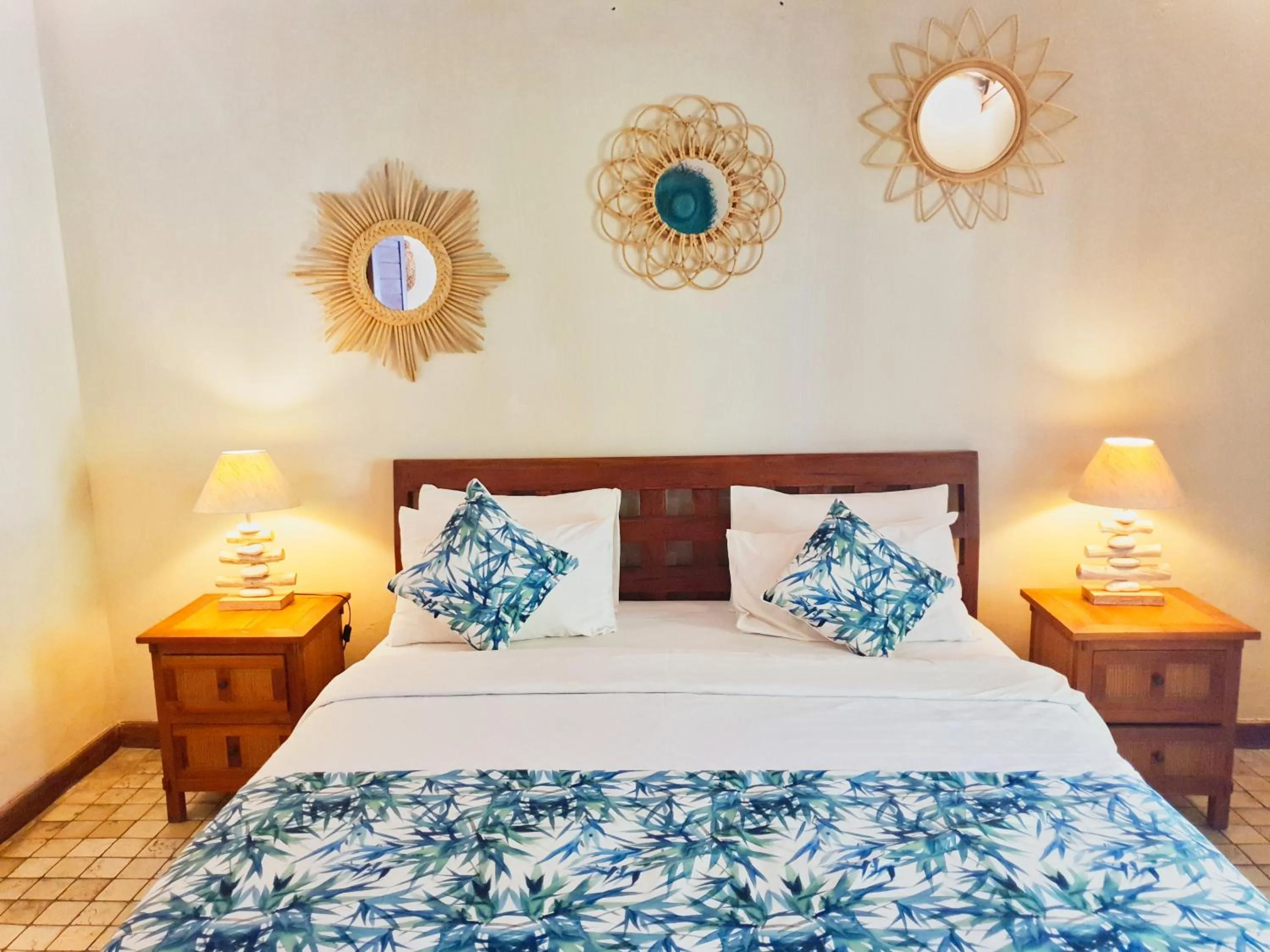 Bed in Tír na nÓg Beachfront Resort