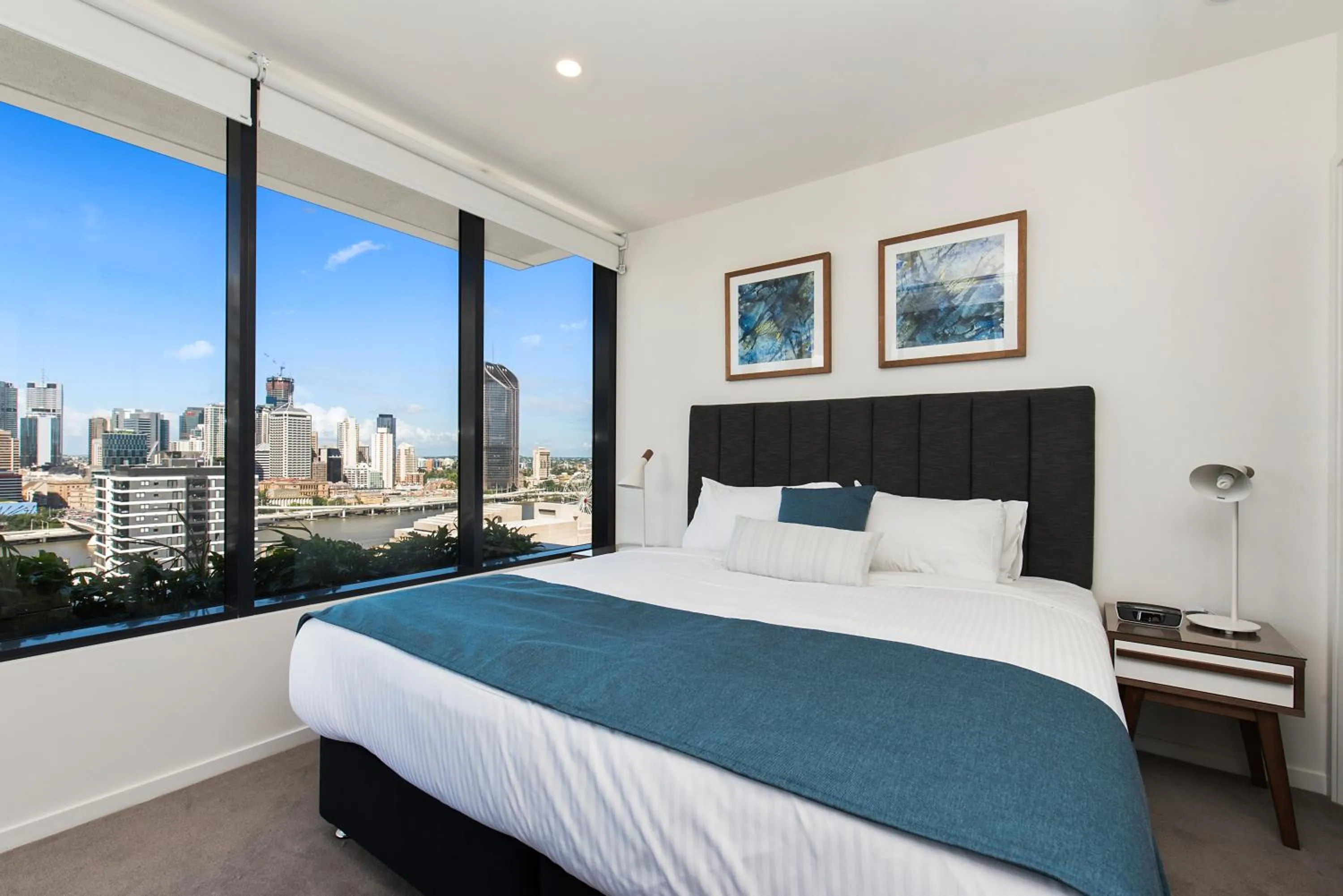 Bedroom, Bed in Ivy and Eve Apartments by CLLIX