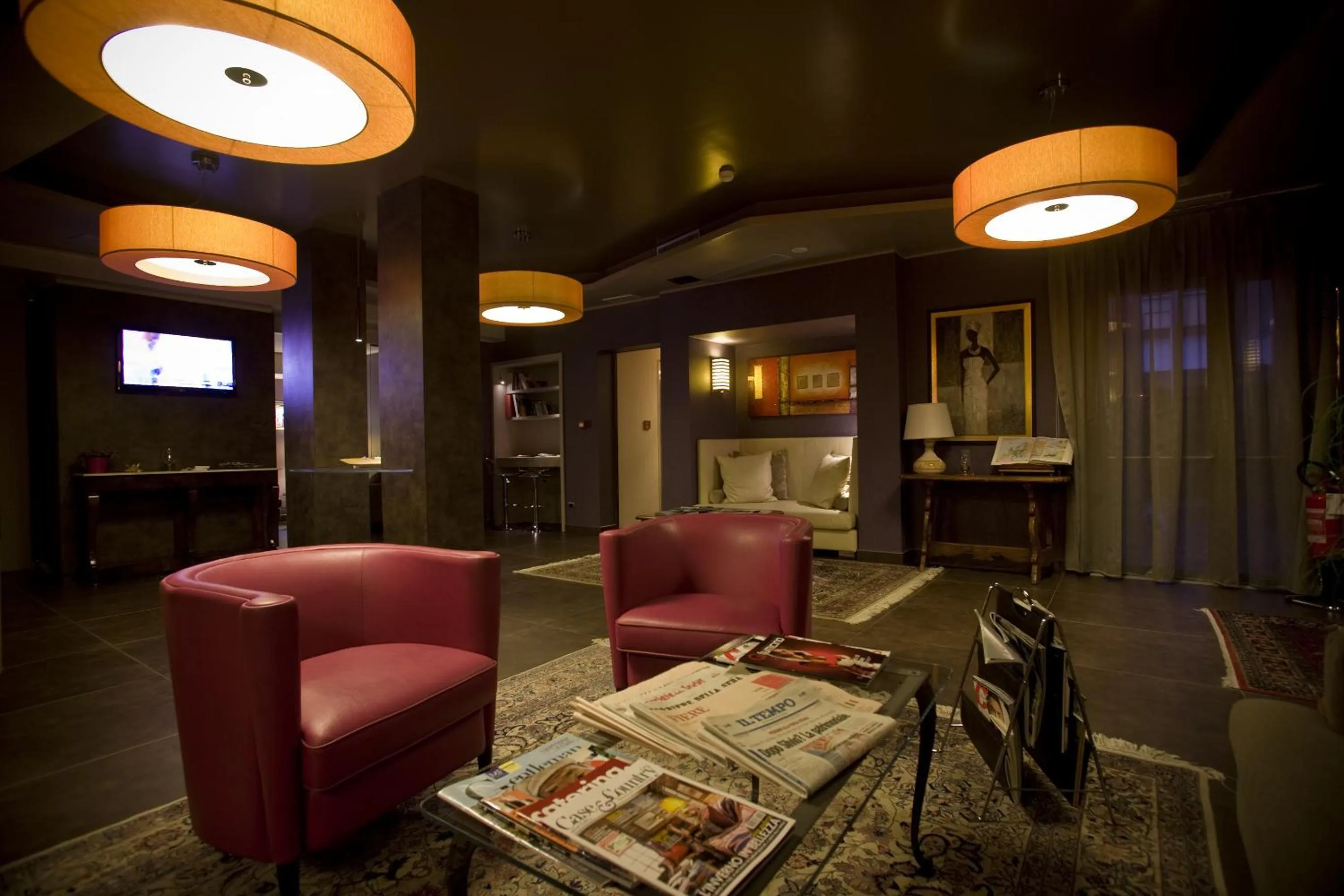 Lobby or reception in Rome Airport Hotel Fiumicino