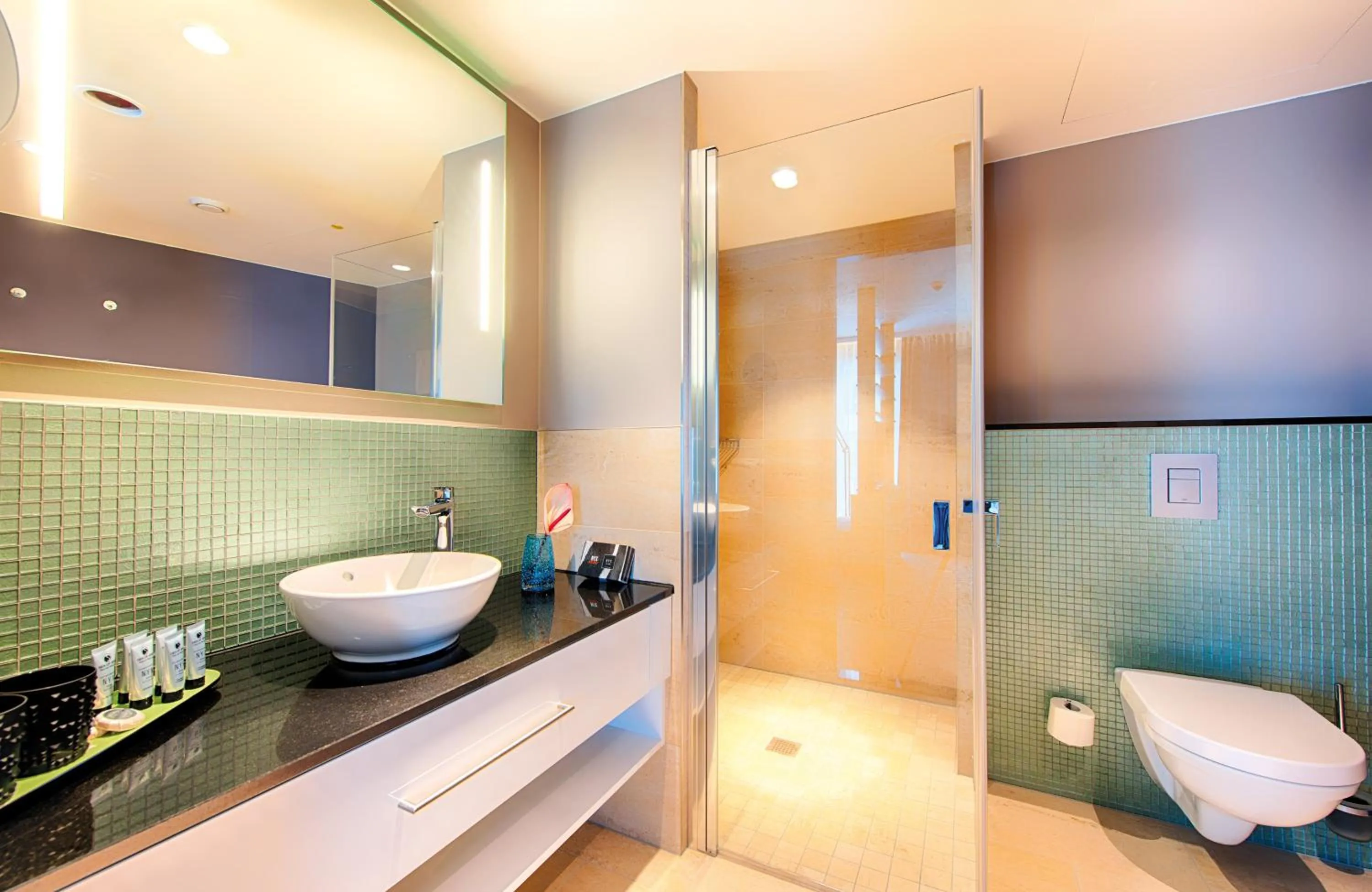 Bathroom in NYX Hotel Munich by Leonardo Hotels