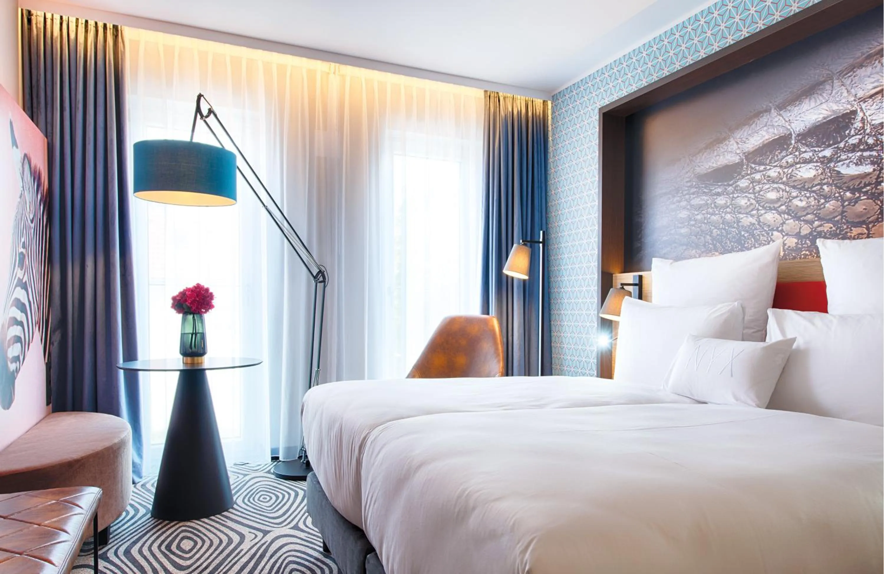 Photo of the whole room, Bed in NYX Hotel Munich by Leonardo Hotels