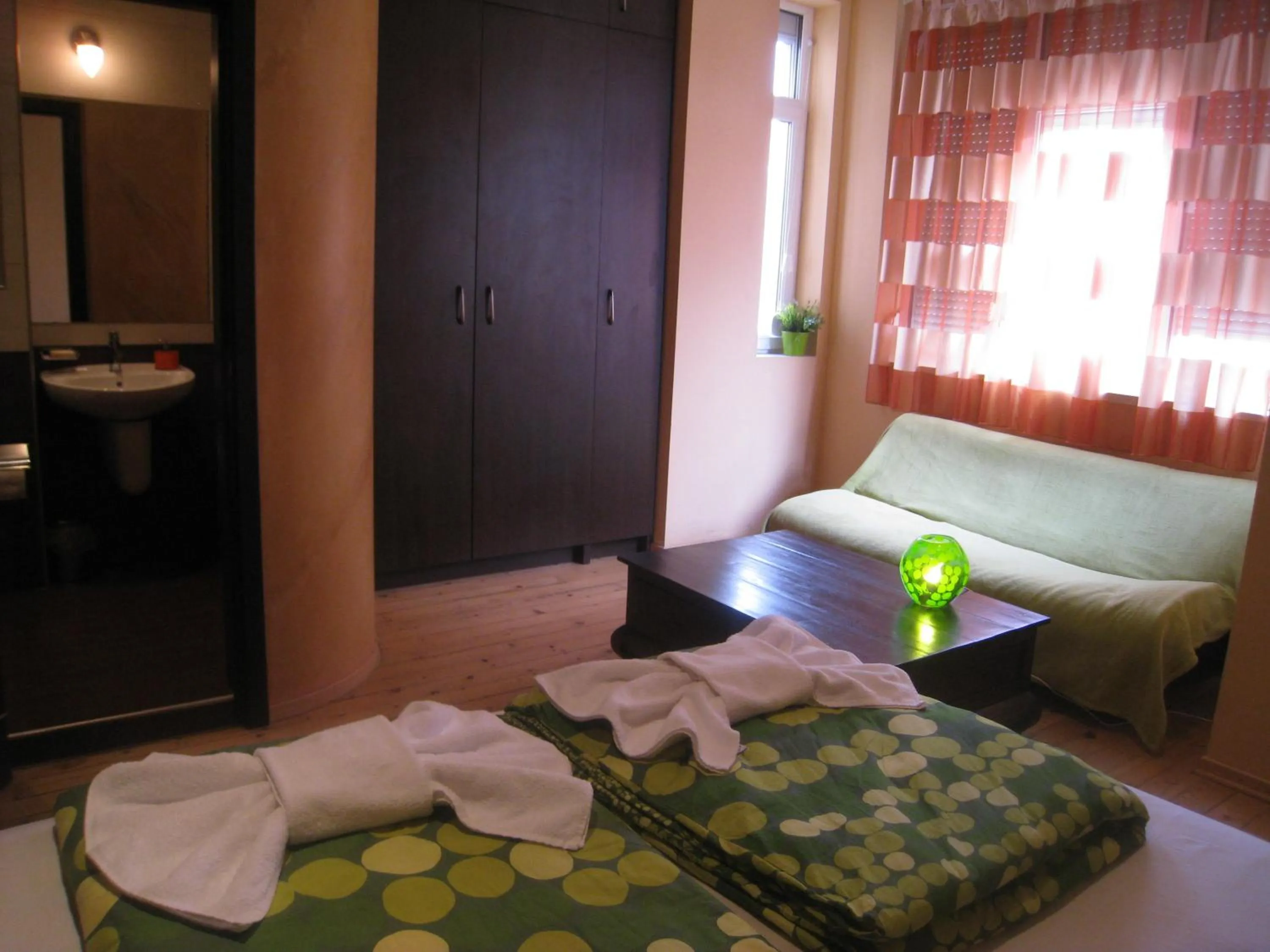 Shower, Bed in Elegance on a Budget - Rooms for Rent in Sofia Center