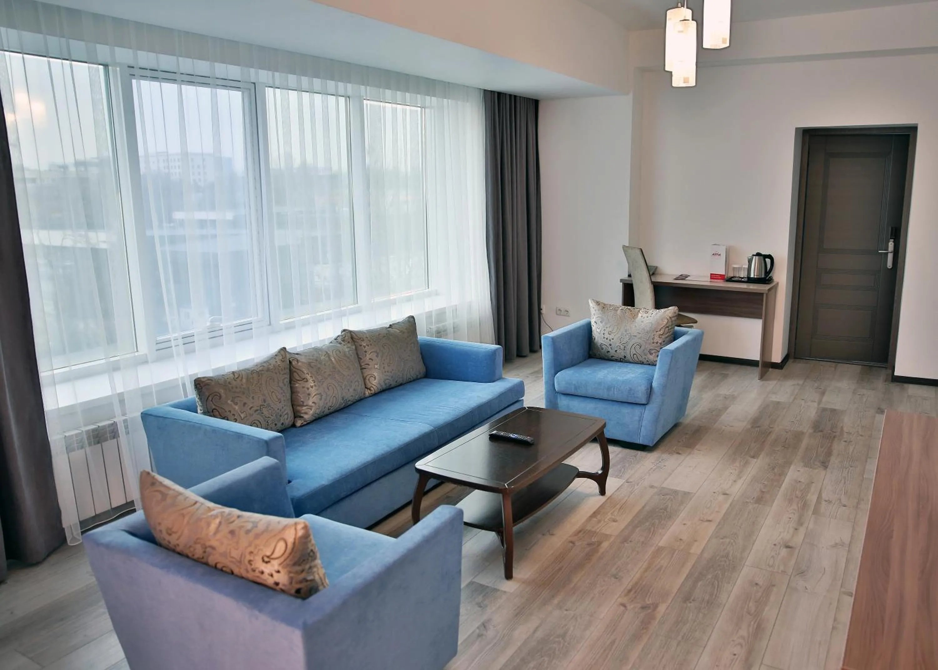 Seating area in Astra Hotel