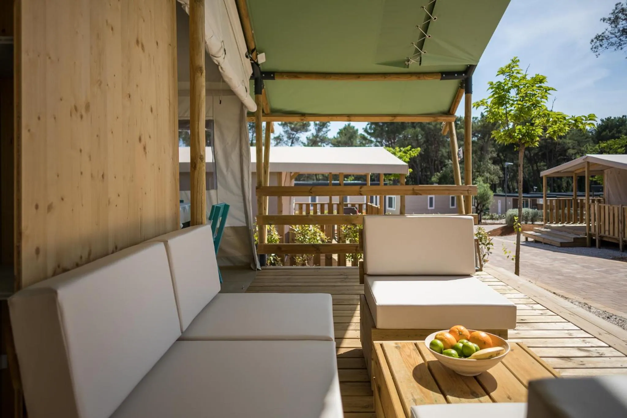 Balcony/Terrace in Mobile Homes Camping Santa Marina, Lanterna