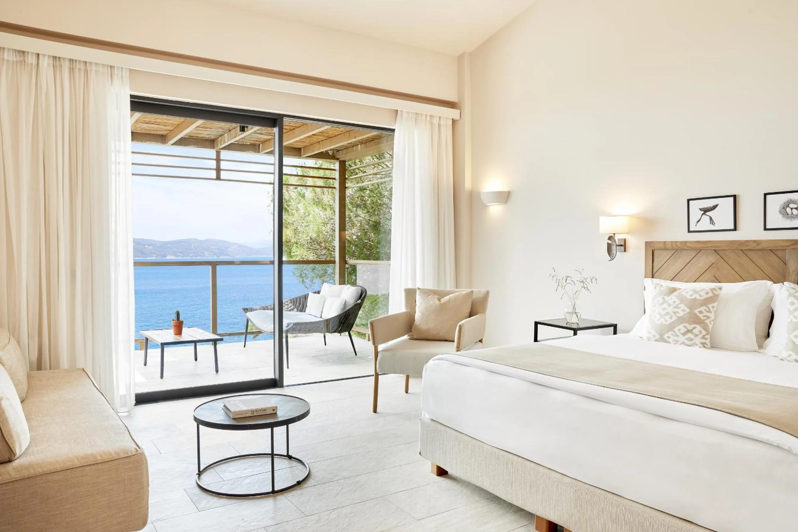 Sea view, Bed in ELIVI Skiathos