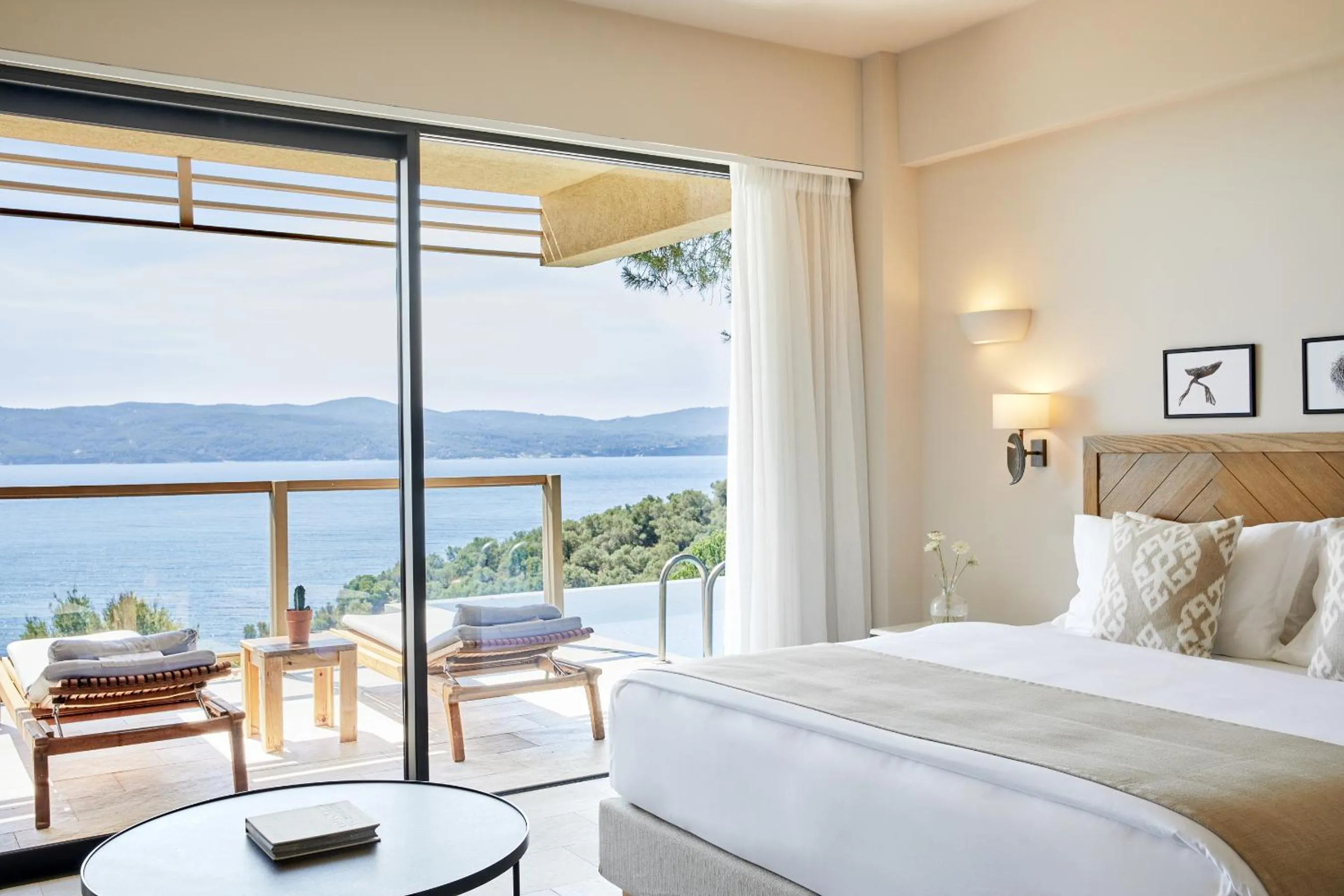 Sea view, Bed in ELIVI Skiathos