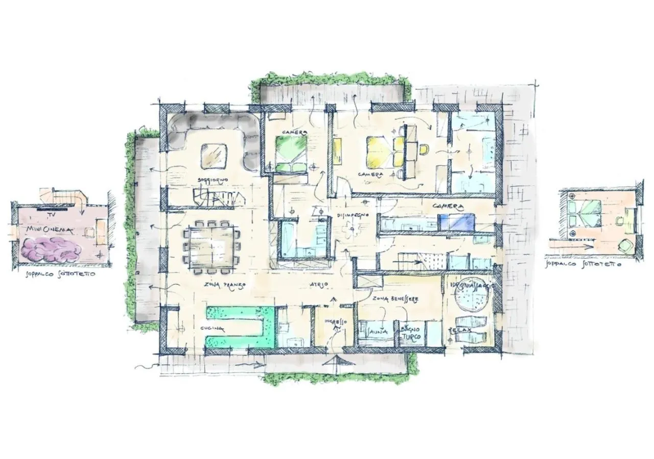 Floor plan in Dolomiti Lodge Alverà