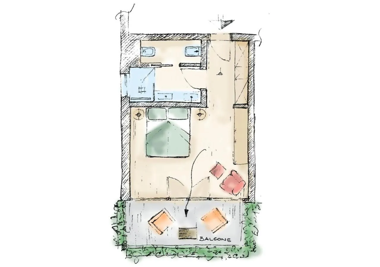 Floor plan in Dolomiti Lodge Alverà