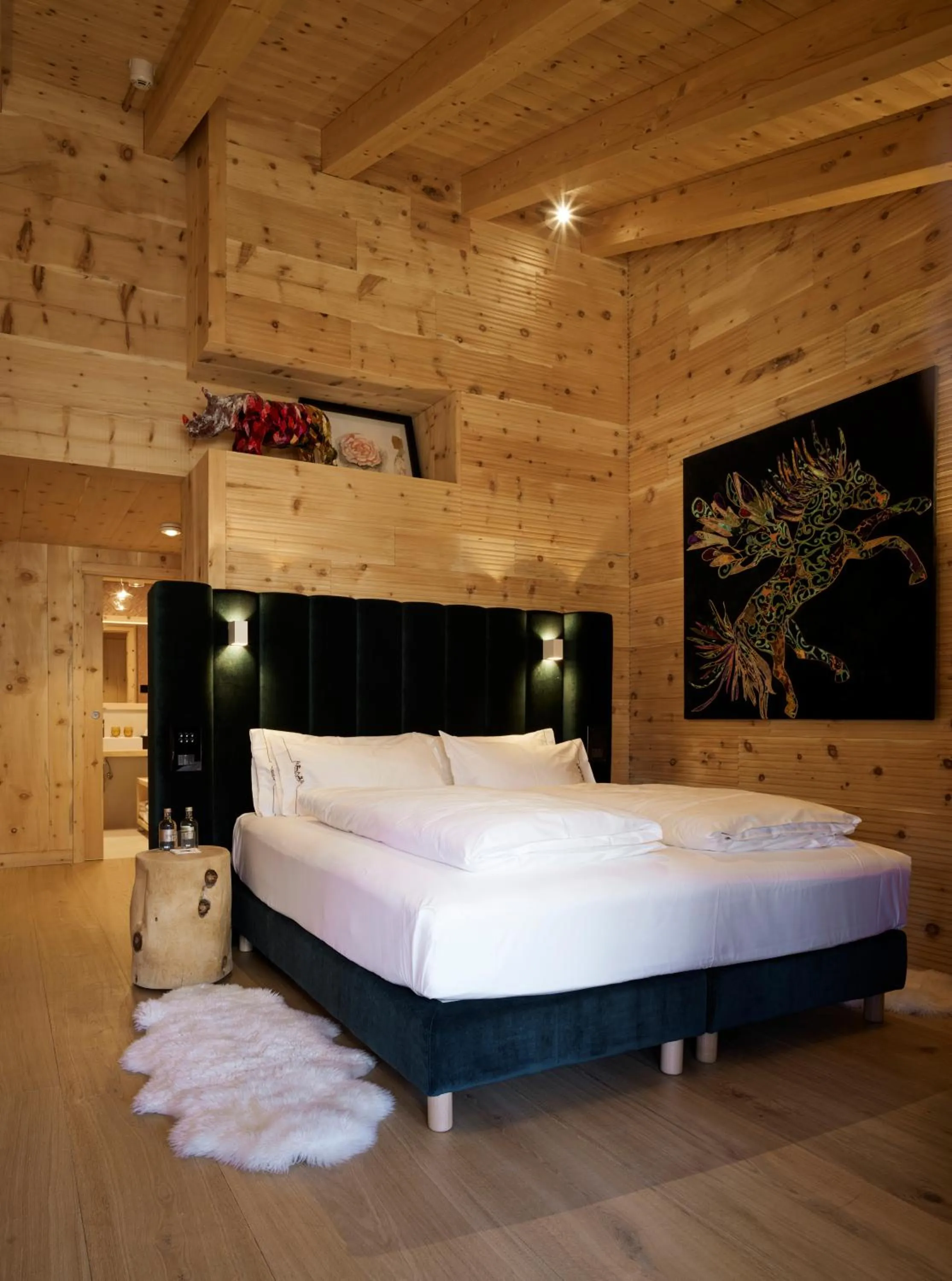 Bedroom, Bed in Dolomiti Lodge Alverà