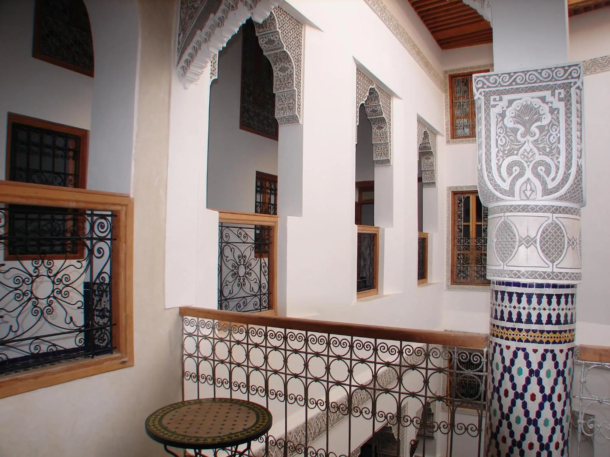 Inner courtyard view in Riad Sheryne Fes