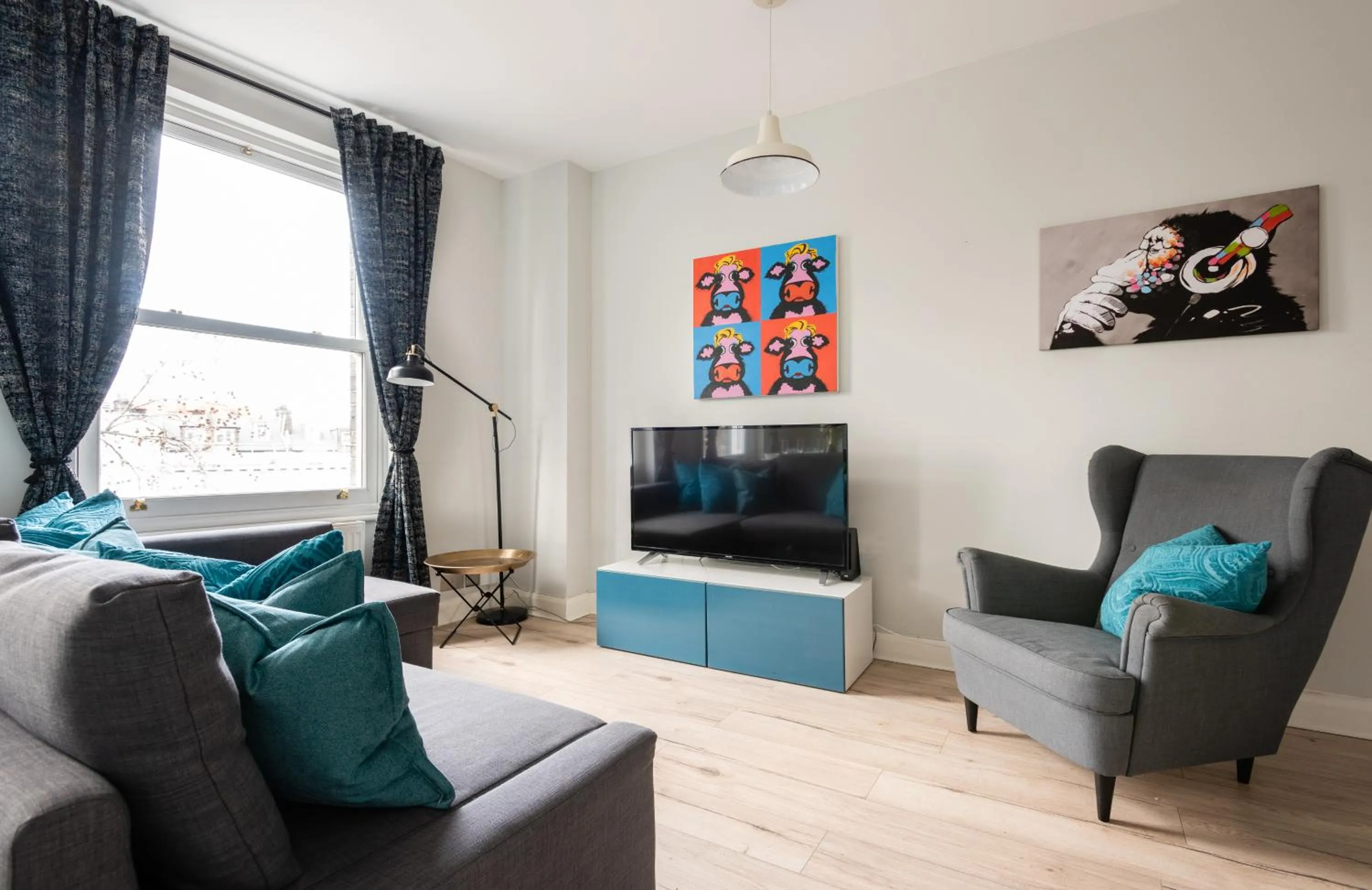 Living room in The Love Walk Apartments