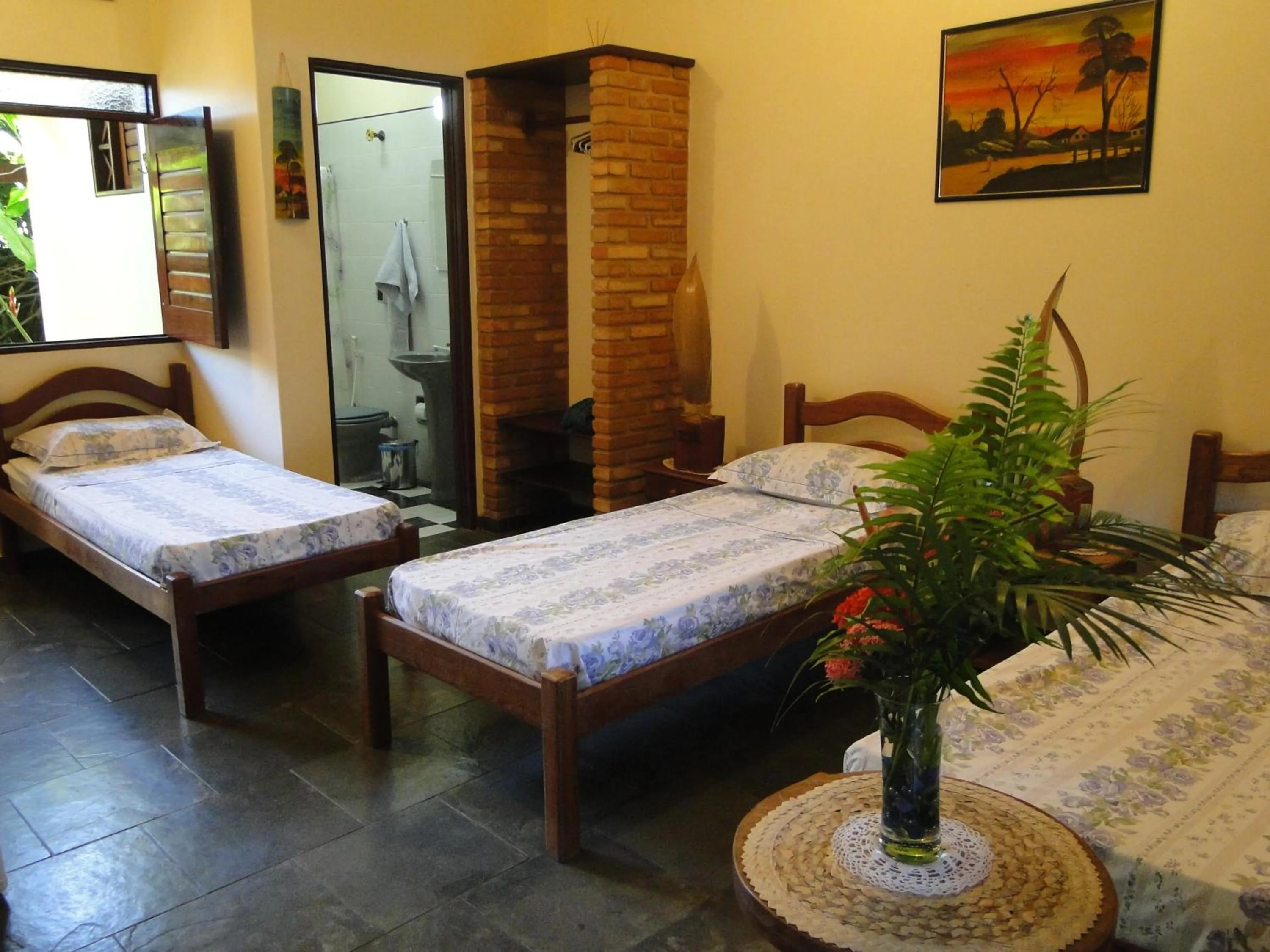 Bed in Hotel Pousada Arco Iris