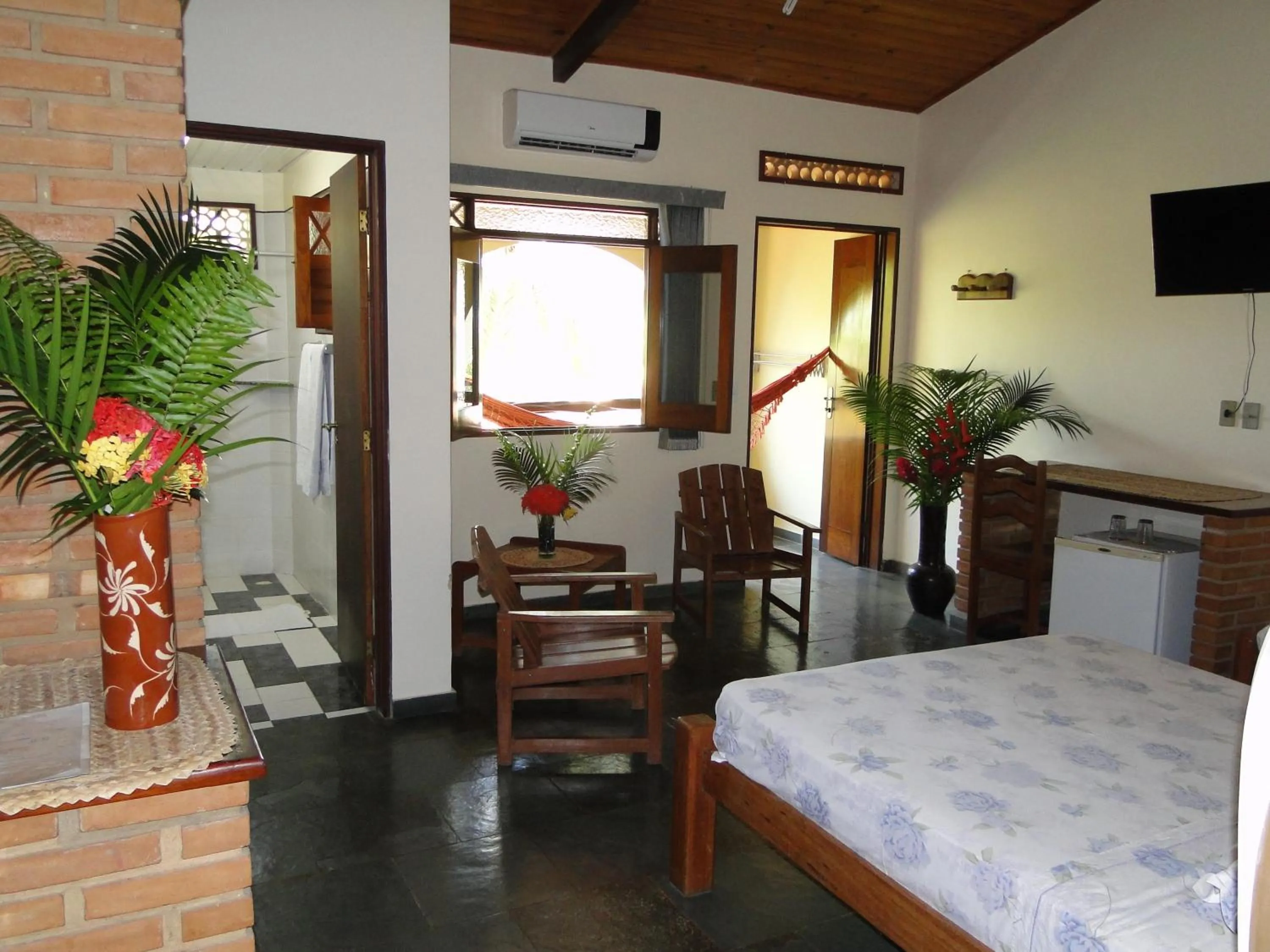 Bed in Hotel Pousada Arco Iris