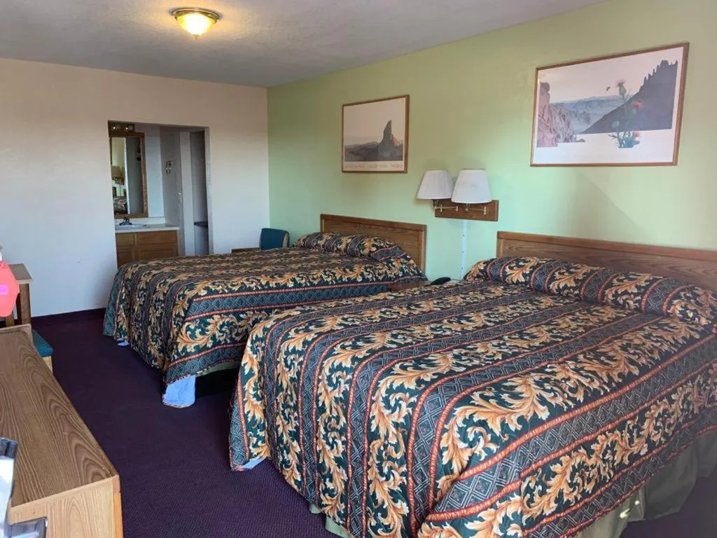 Bed in Western Motel