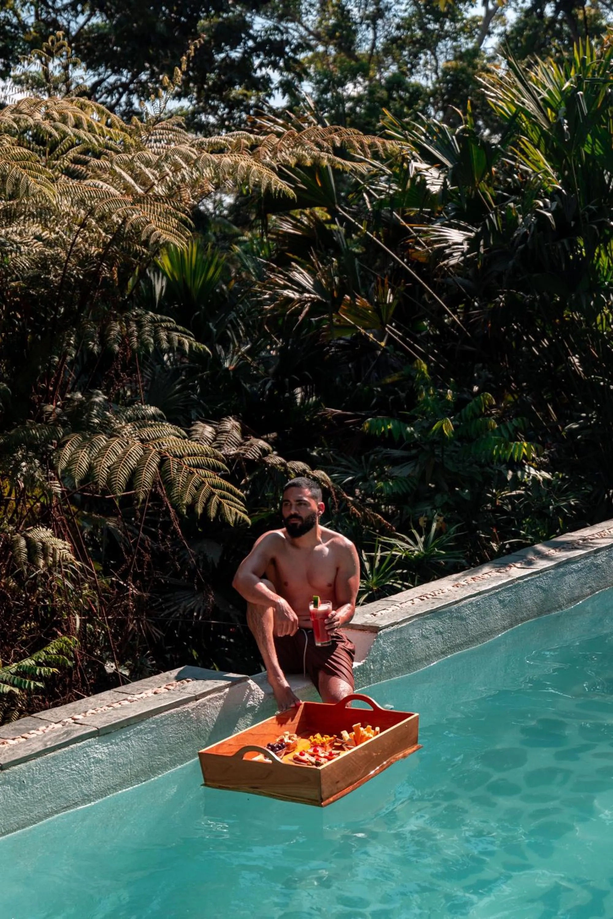 Pool view in Hamadryade Lodge