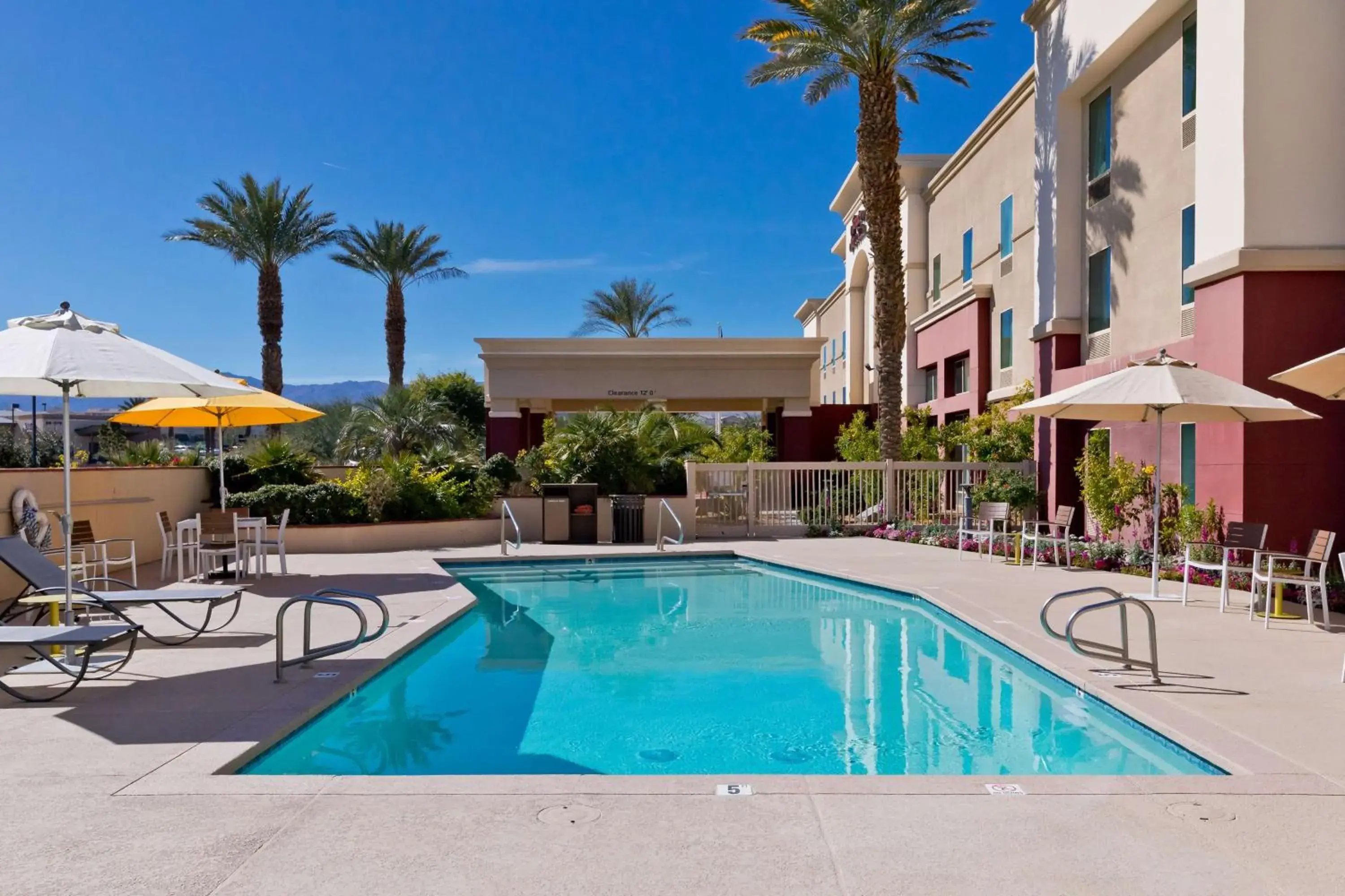Pool view in Hampton Inn & Suites Palm Desert Pool view in Hampton Inn & Suites Palm Desert