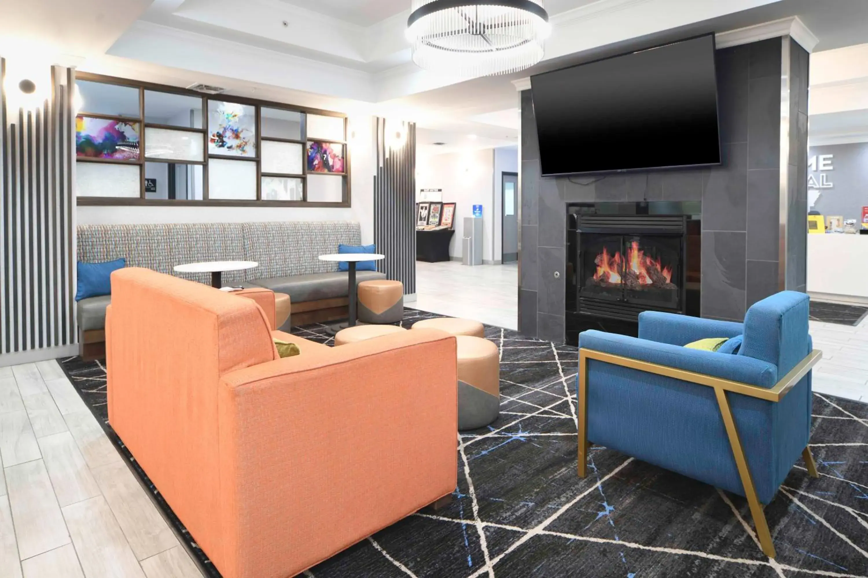 Lobby or reception in Hampton Inn Bryant Lobby or reception in Hampton Inn Bryant