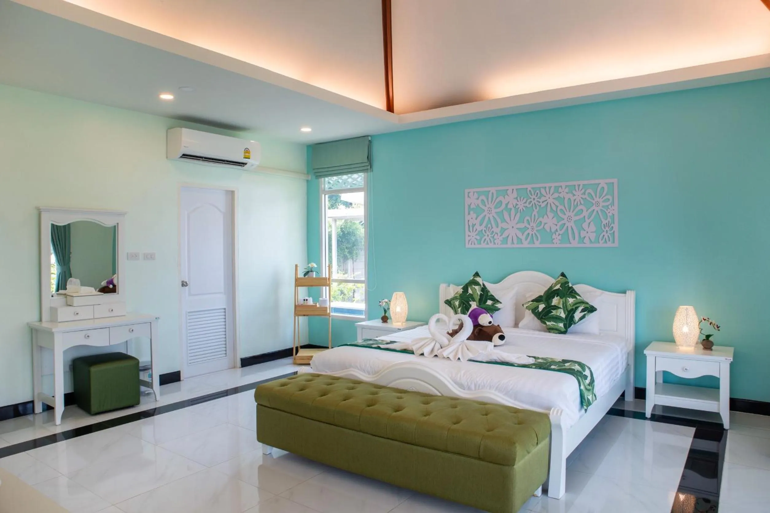 Bedroom in Tubtim Siam River Kwai Resort