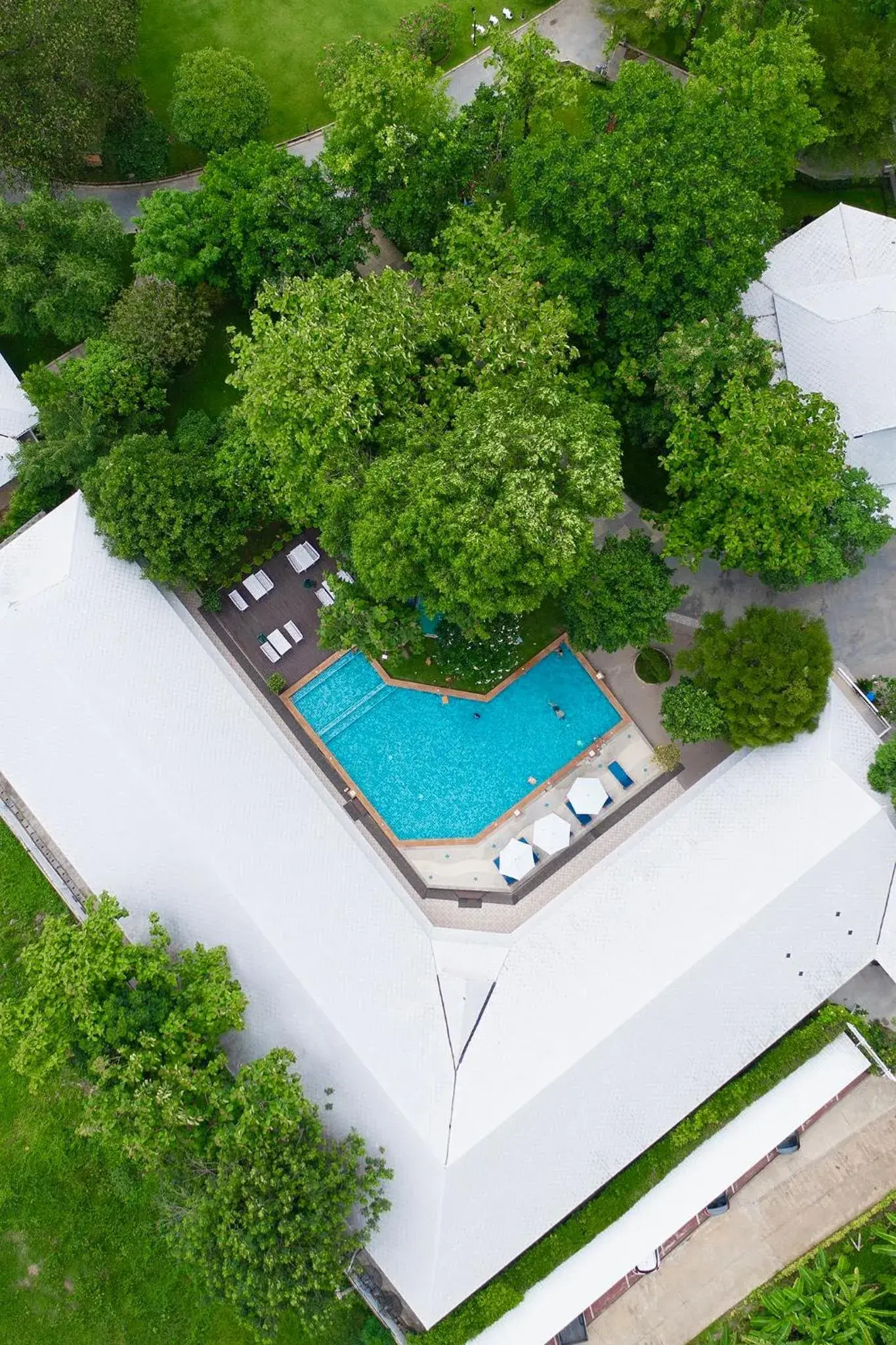 Swimming pool, Bird's-eye View in Tubtim Siam River Kwai Resort (SHA Extra Plus)