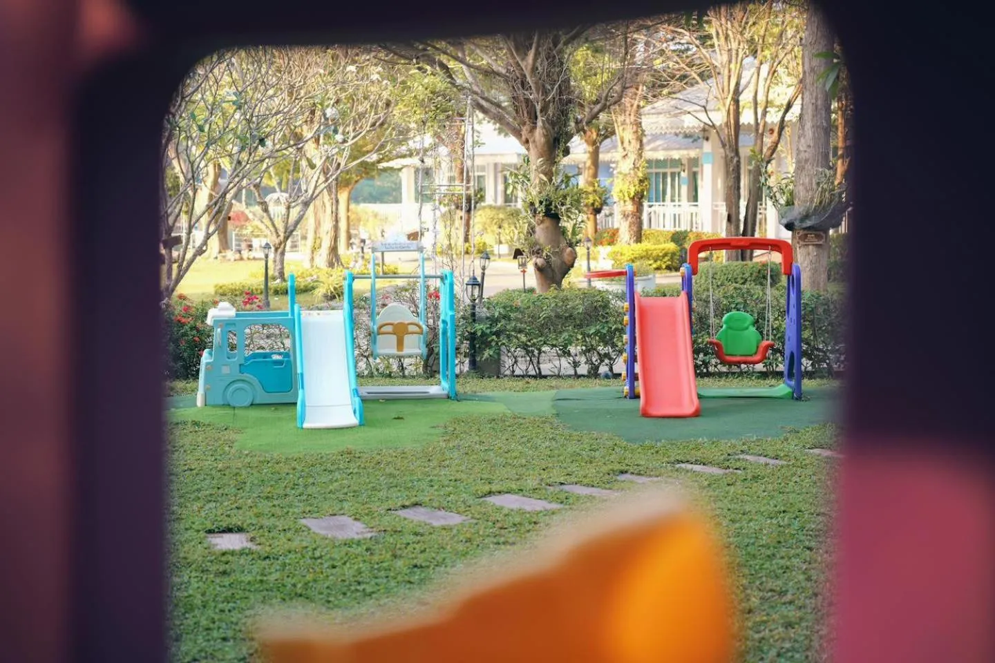Children play ground in Tubtim Siam River Kwai Resort