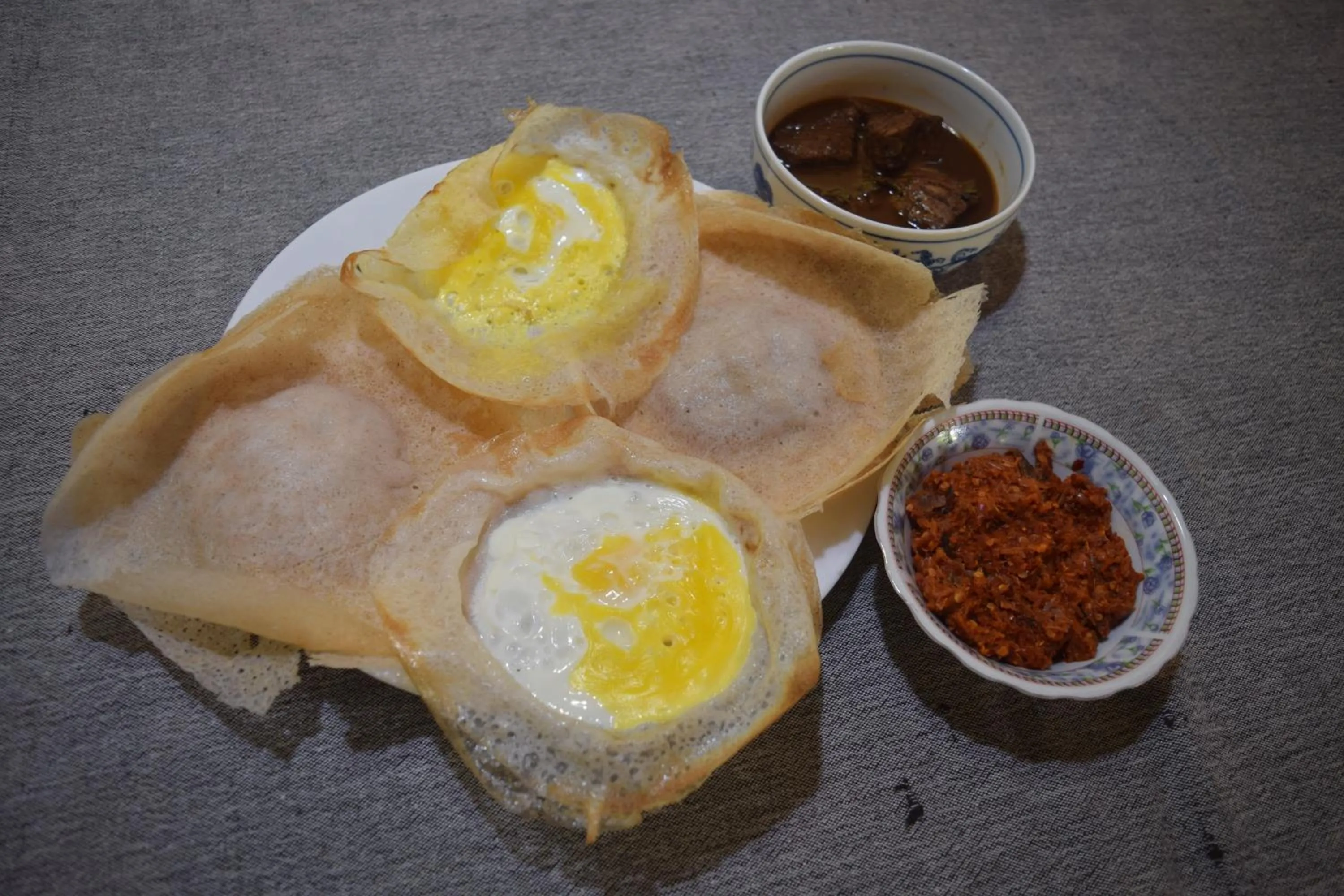 Asian breakfast in Tandem Guesthouse