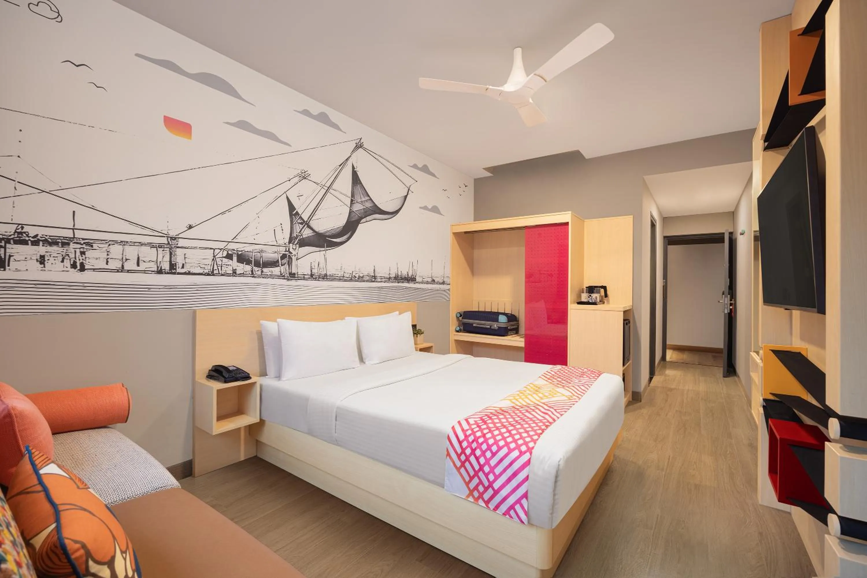 Bedroom, Bed in Ginger Trivandrum