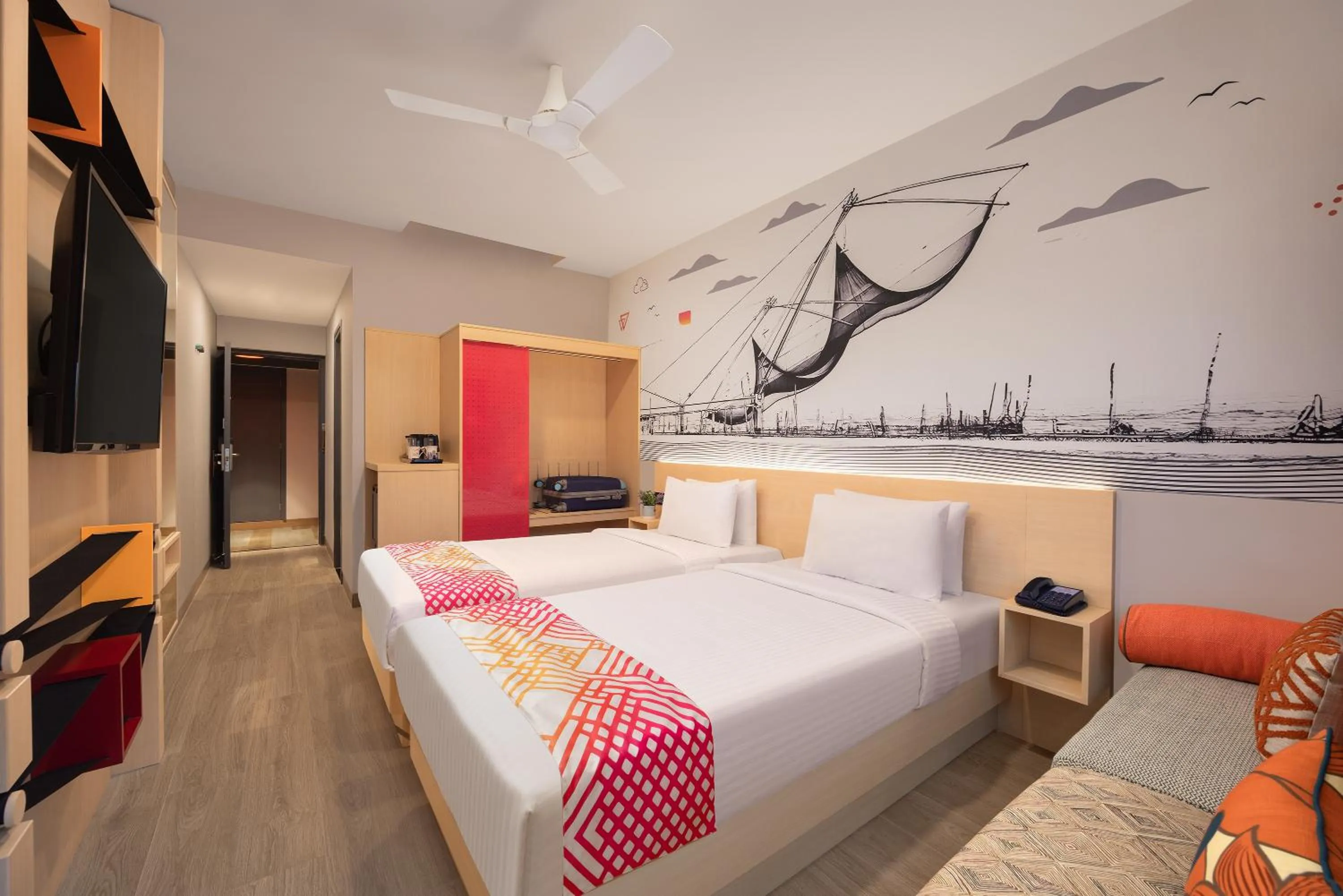 Bedroom, Bed in Ginger Trivandrum