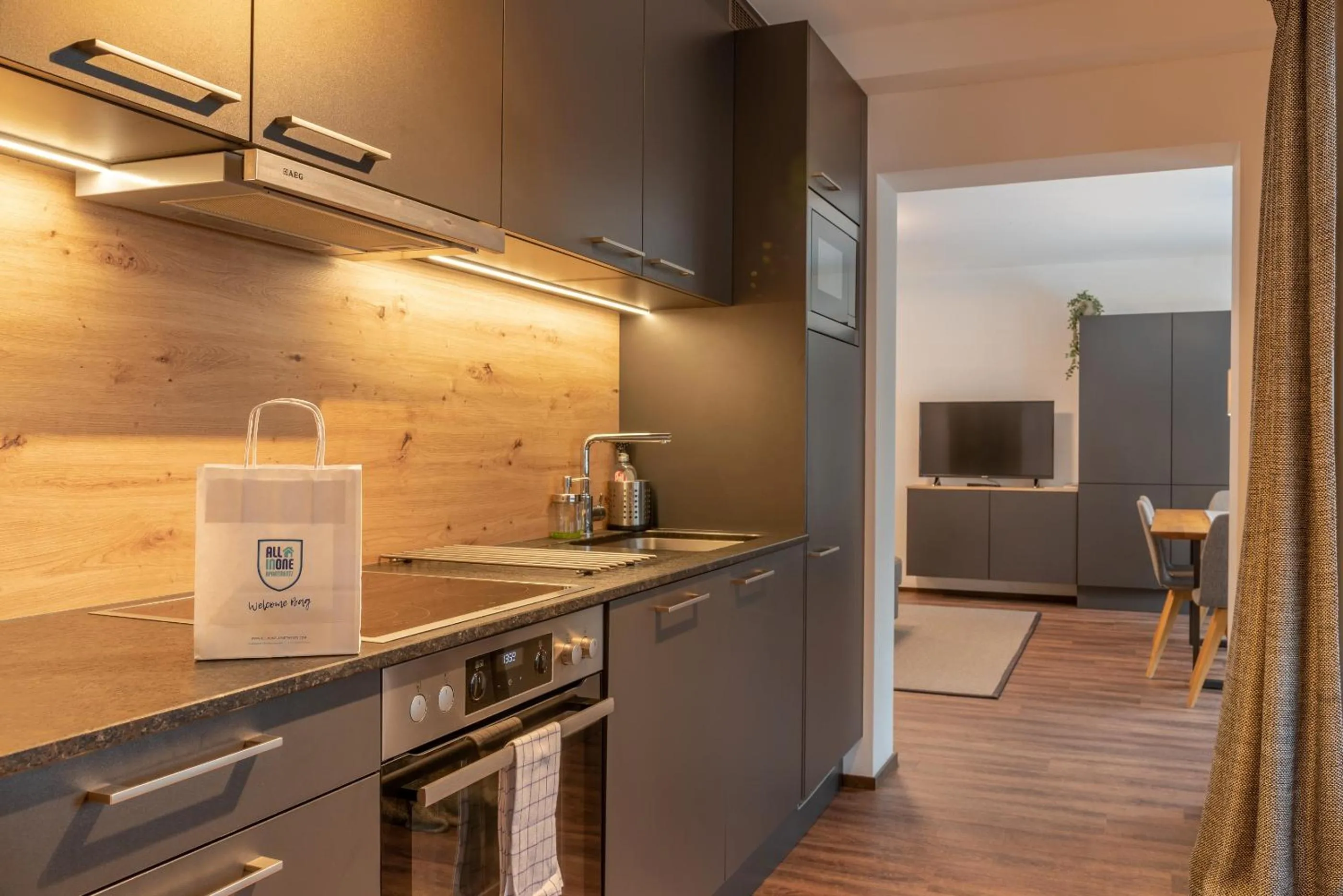 Kitchen or kitchenette in Finest Villa Zell am See by All in One Apartments incl SUMMER CARD