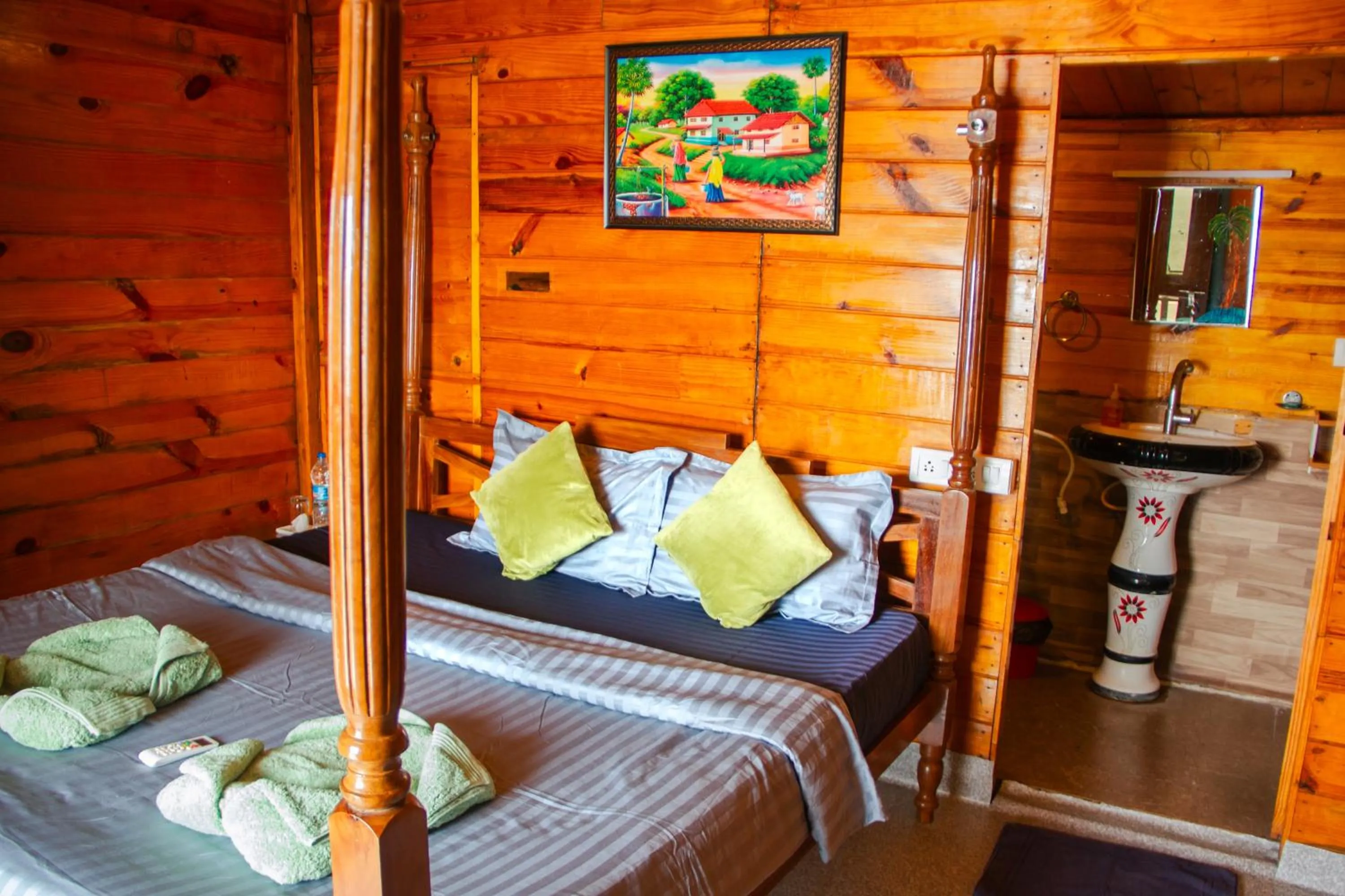 Bed in O3 Beach Resort