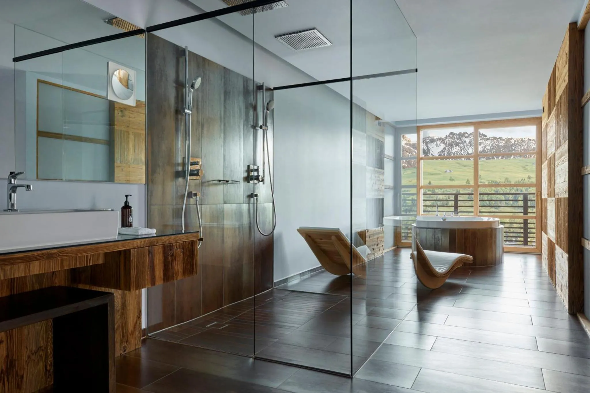 Bedroom in COMO Alpina Dolomites